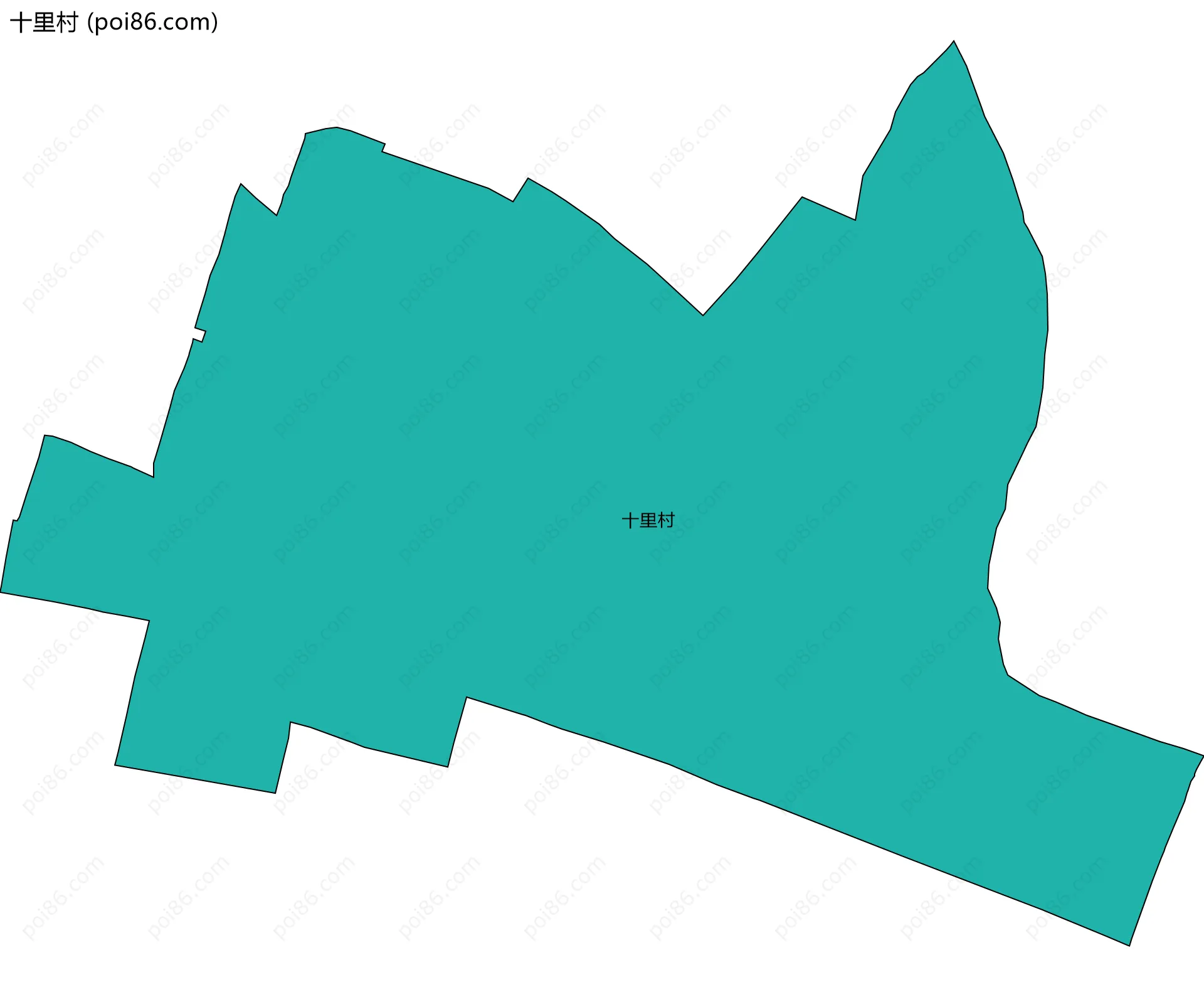 十里村边界地图