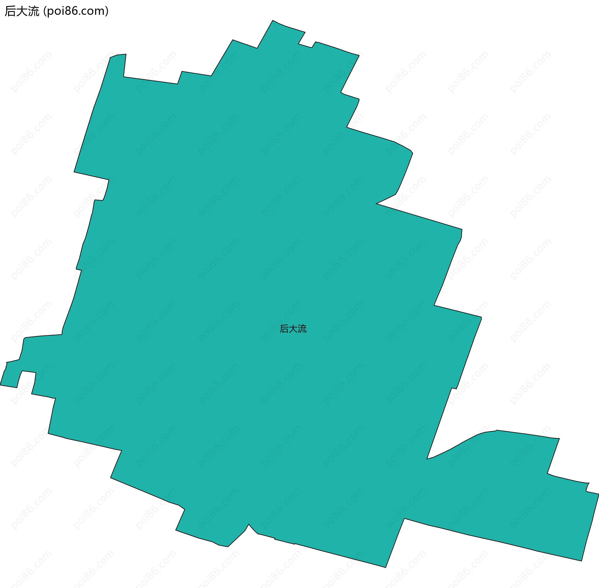 后大流边界地图