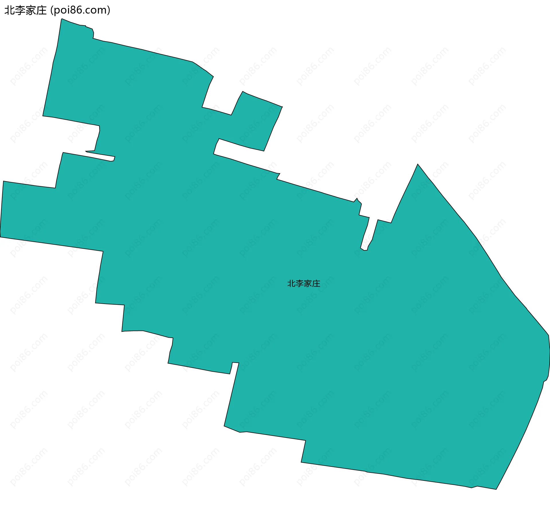 北李家庄边界地图