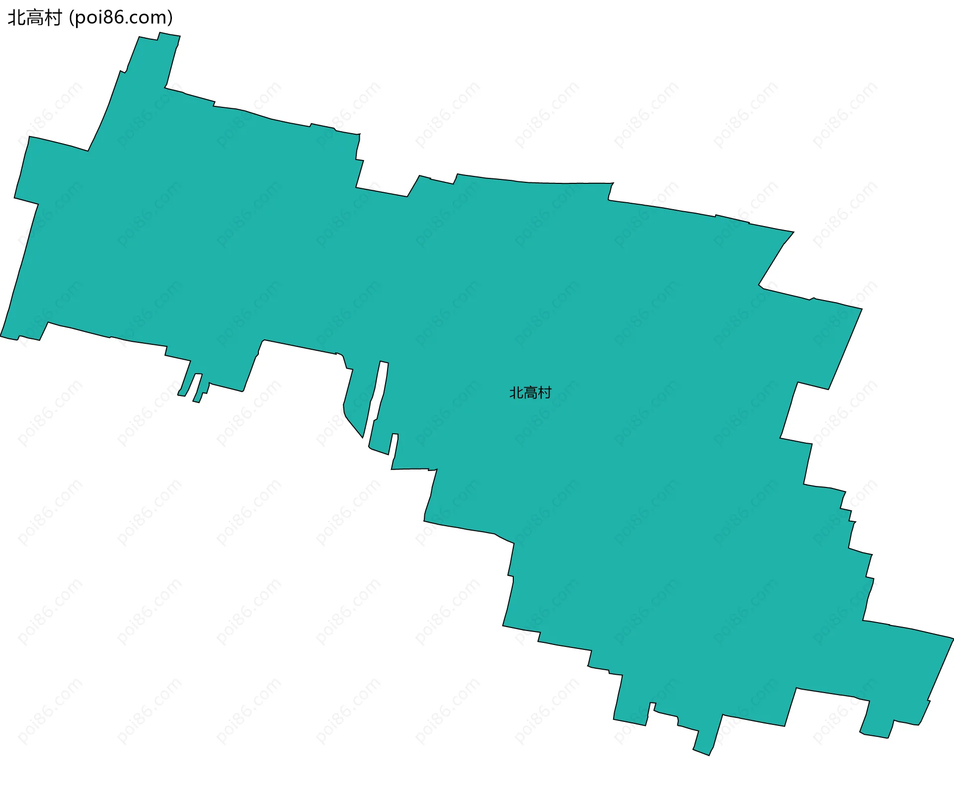 北高村边界地图