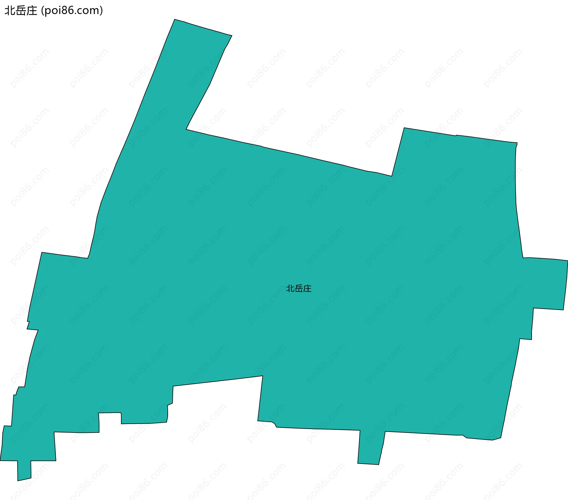 北岳庄边界地图