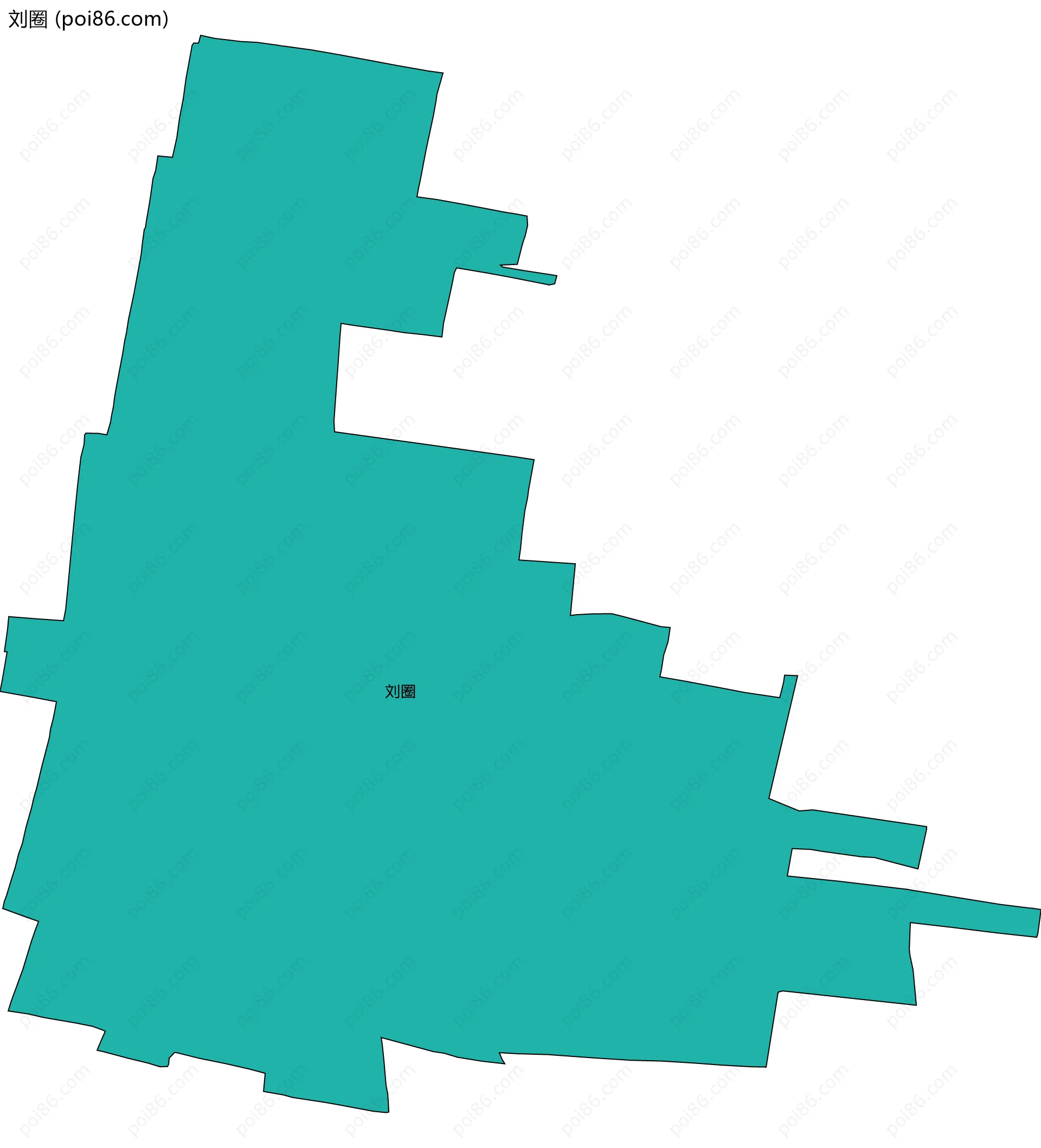 刘圈边界地图