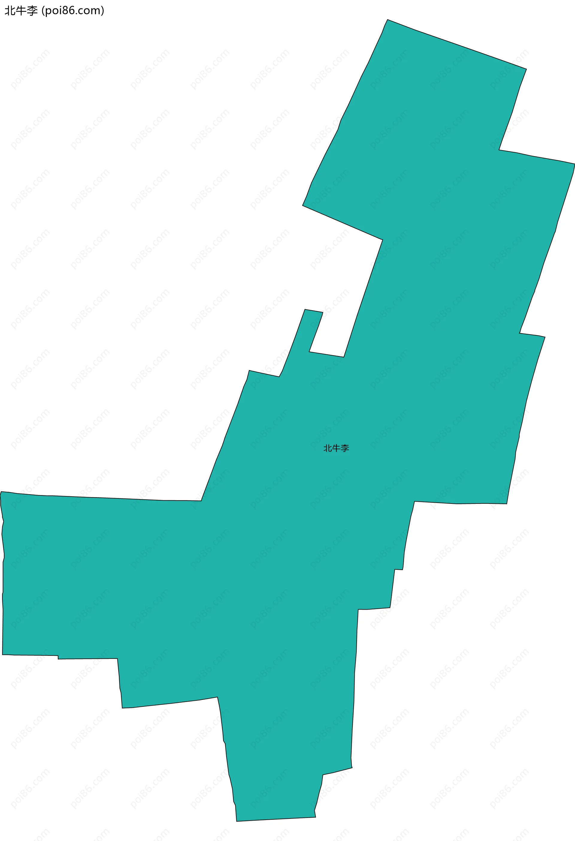 北牛李边界地图