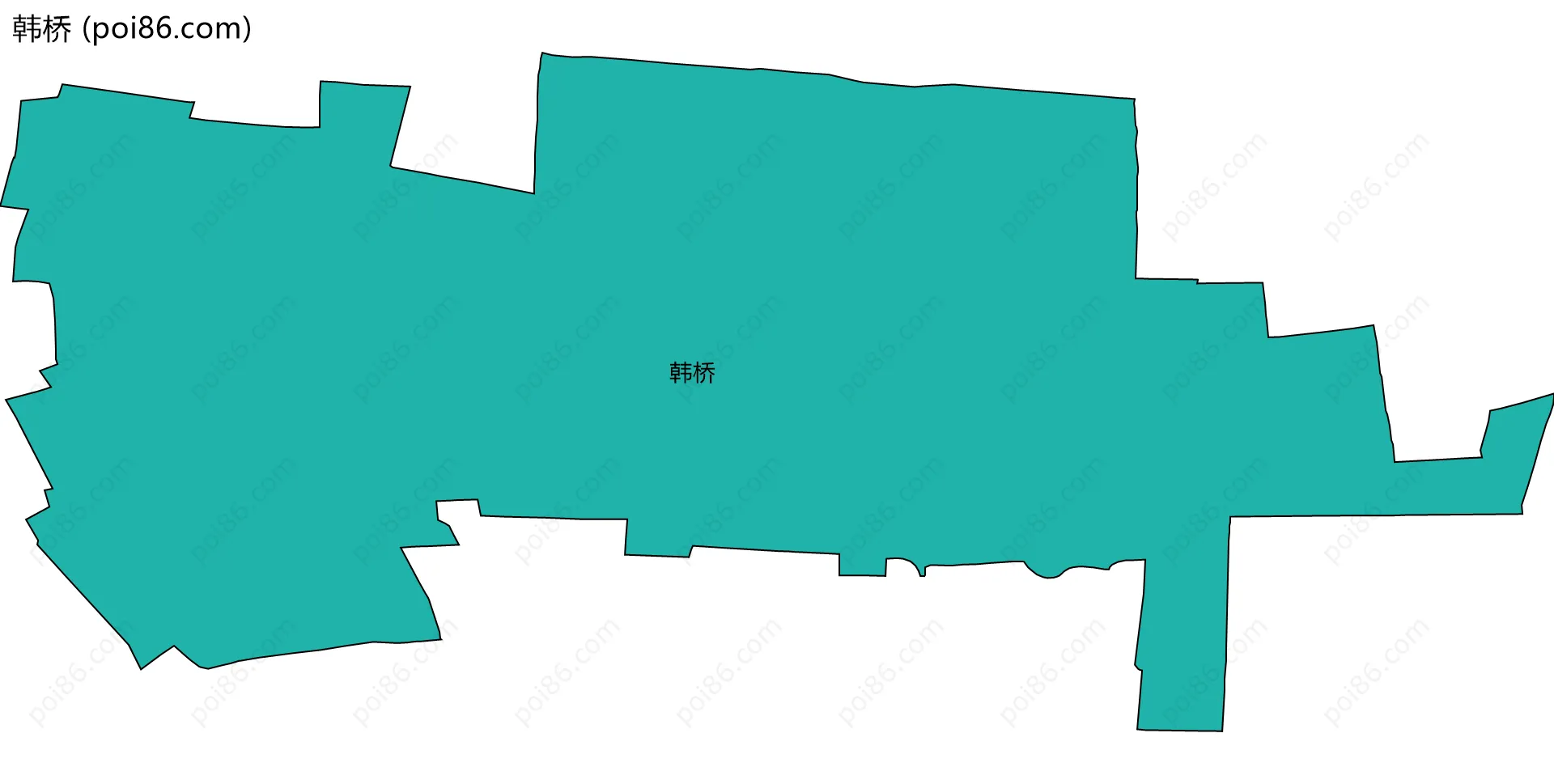 韩桥边界地图