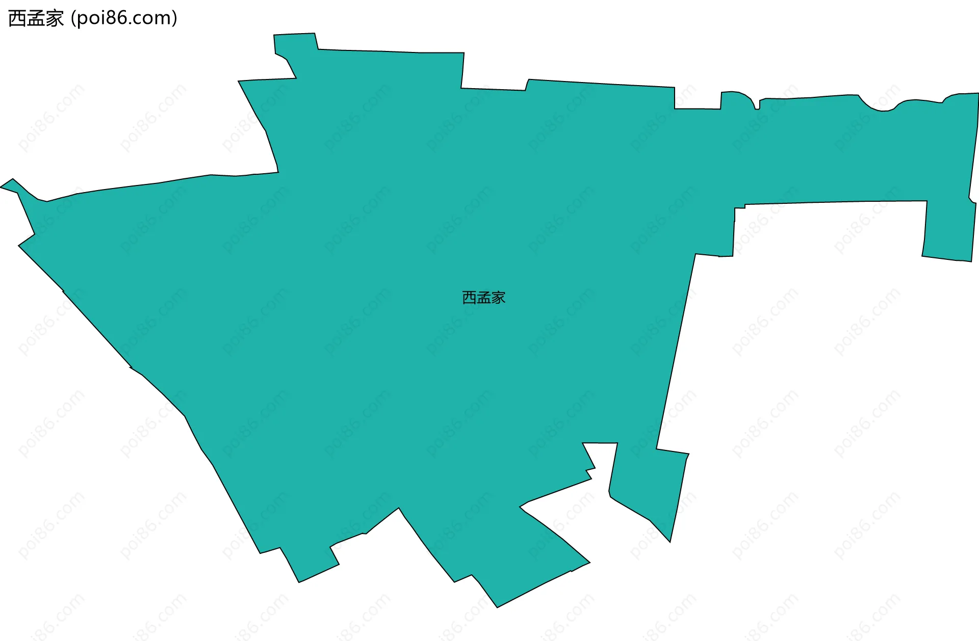 西孟家边界地图