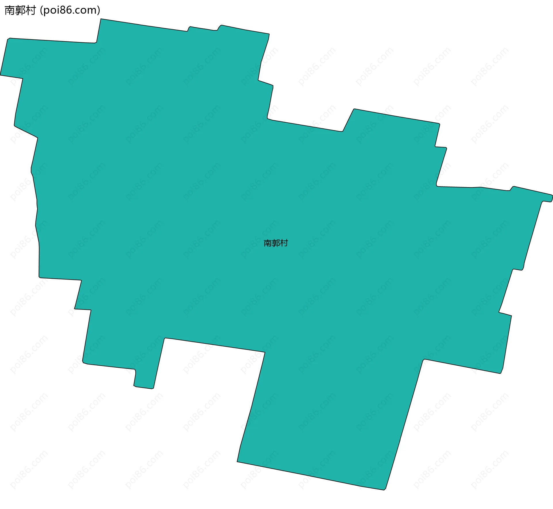 南郭村边界地图