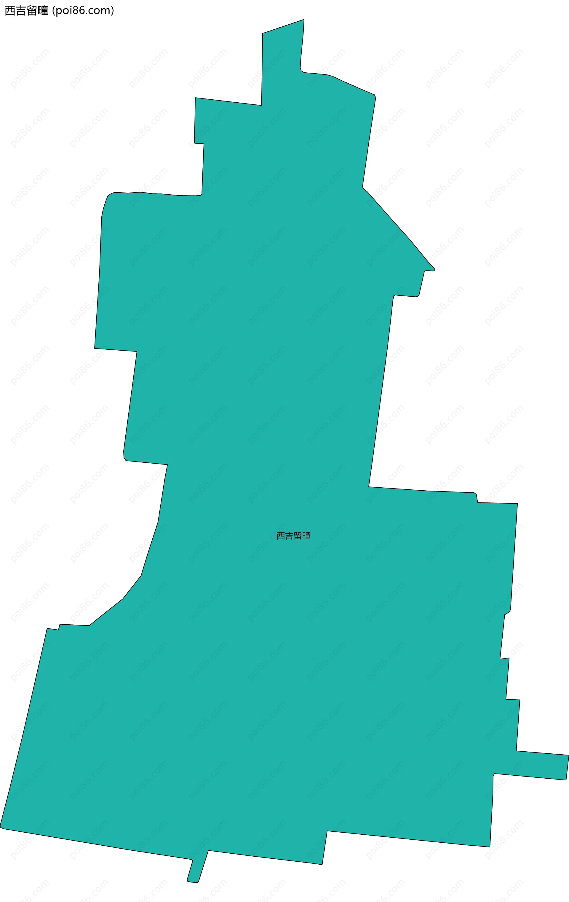 西吉留疃边界地图