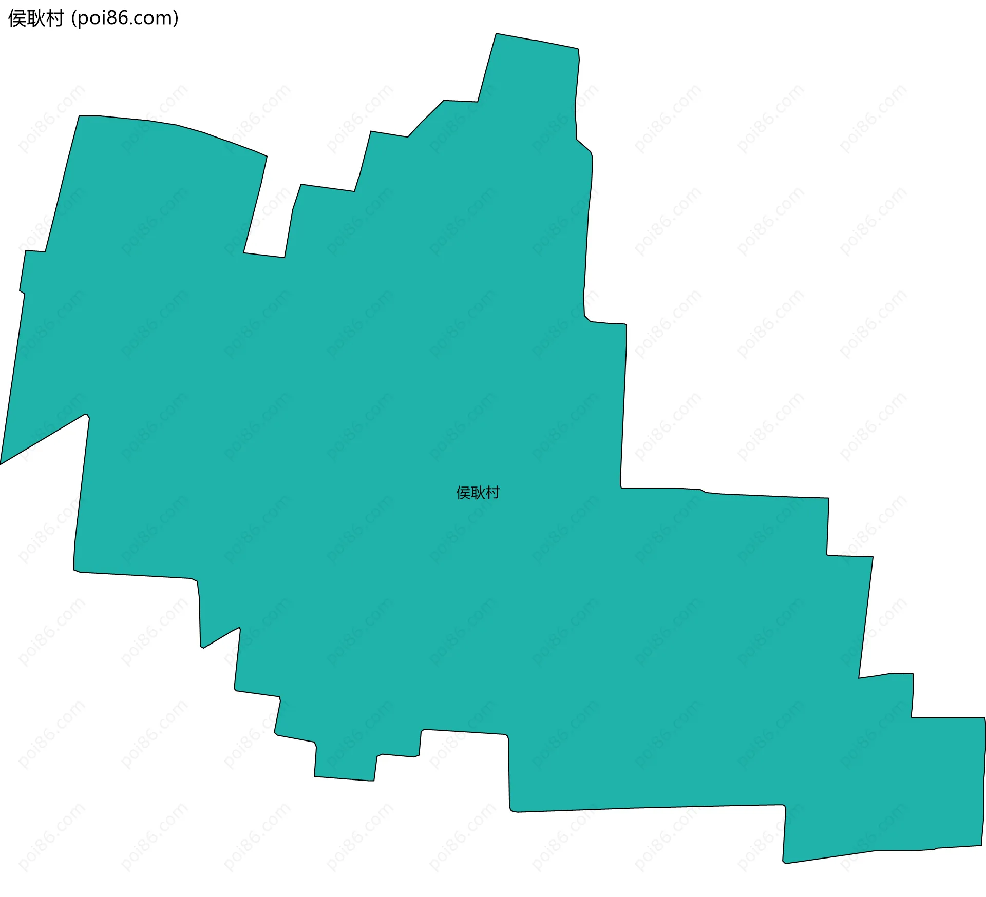侯耿村边界地图