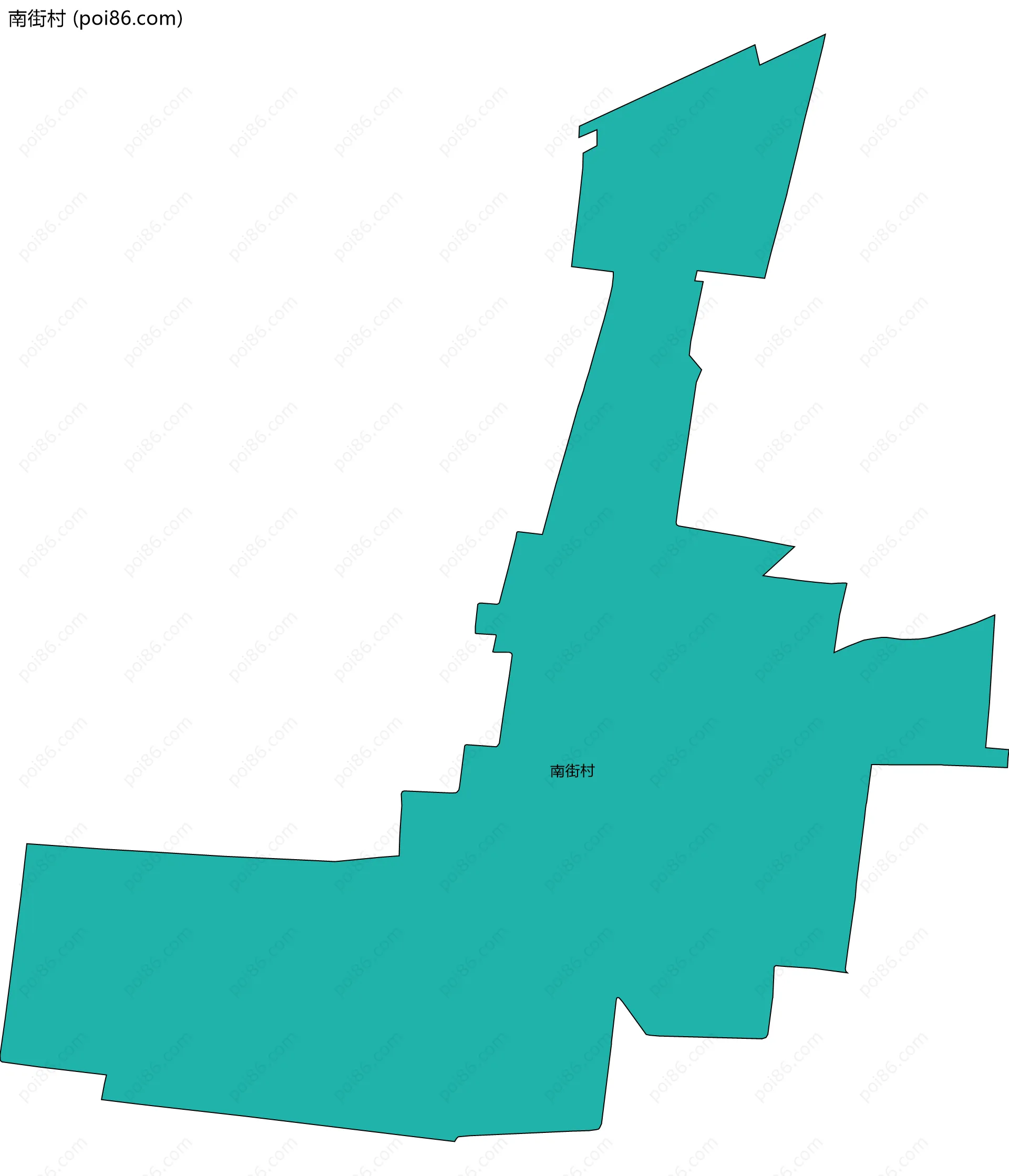 南街村边界地图