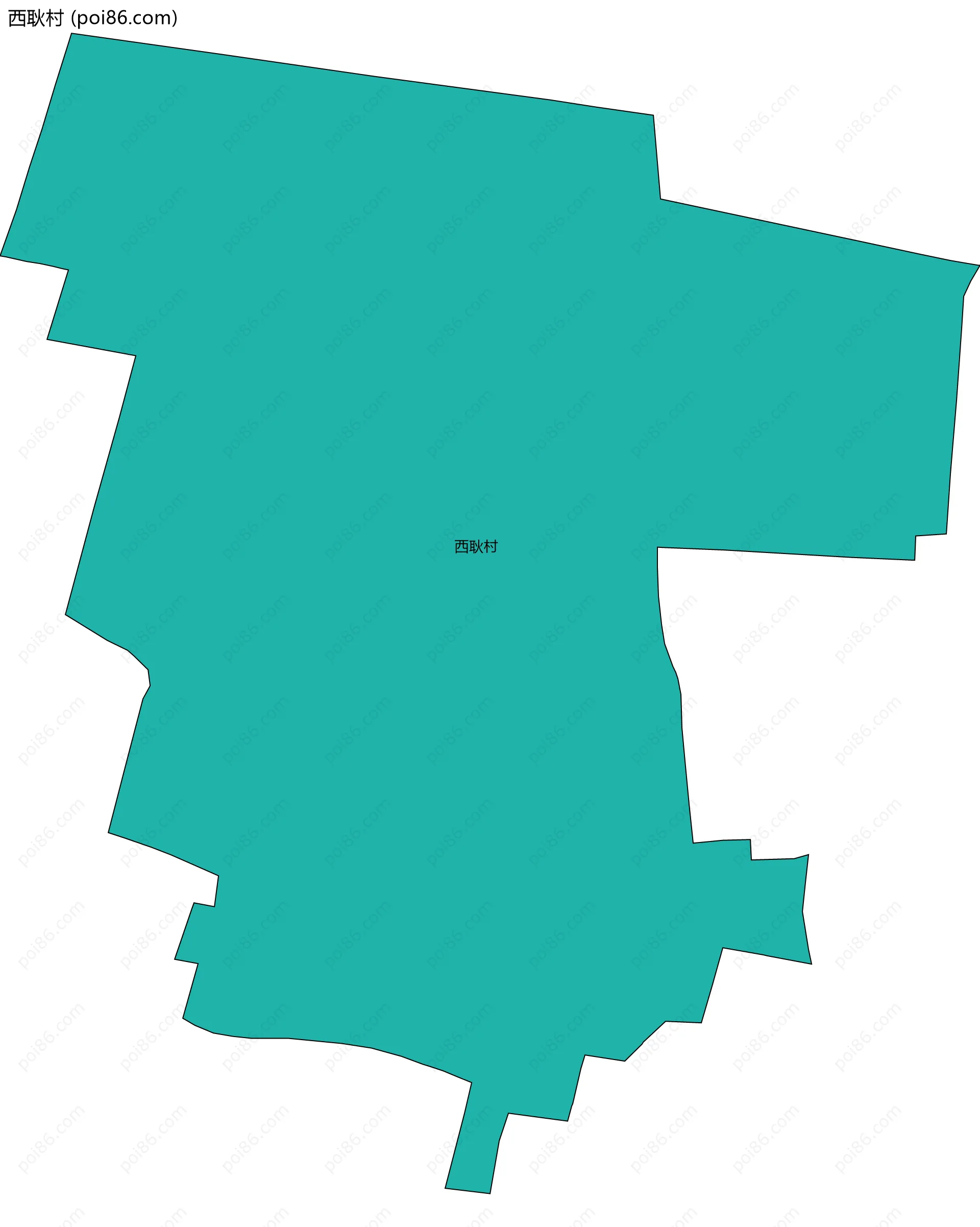 西耿村边界地图