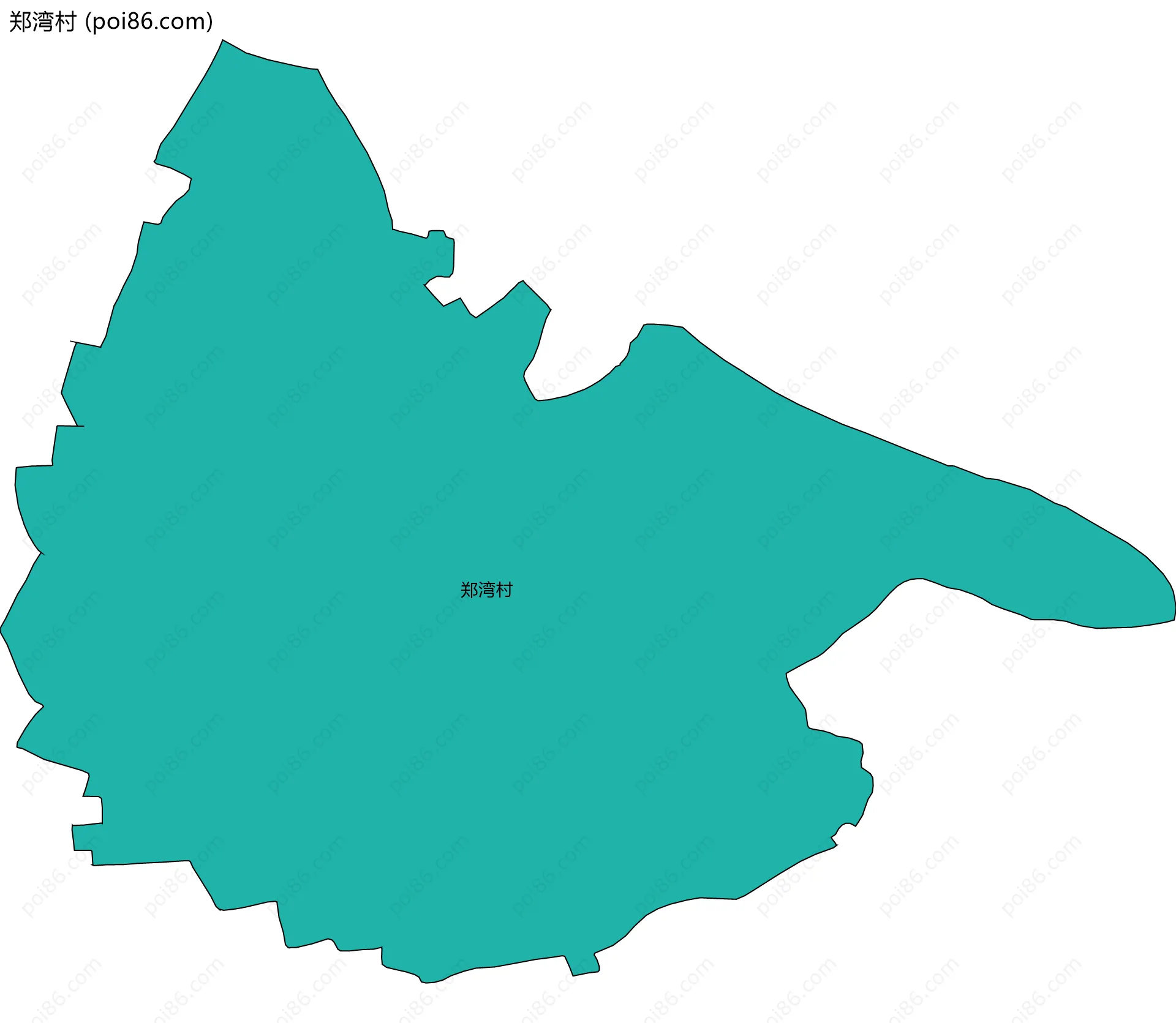 郑湾村边界地图