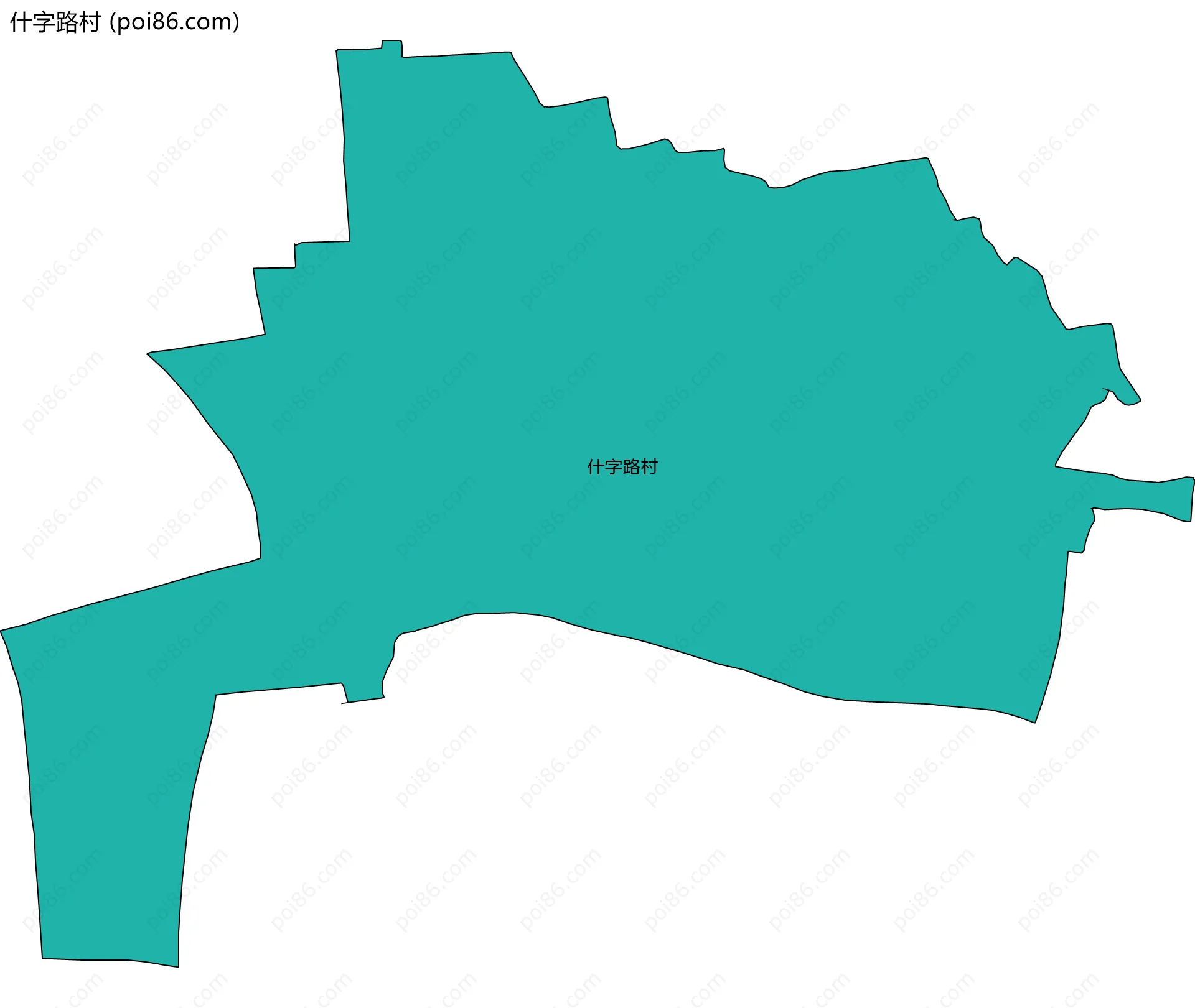 什字路村边界地图