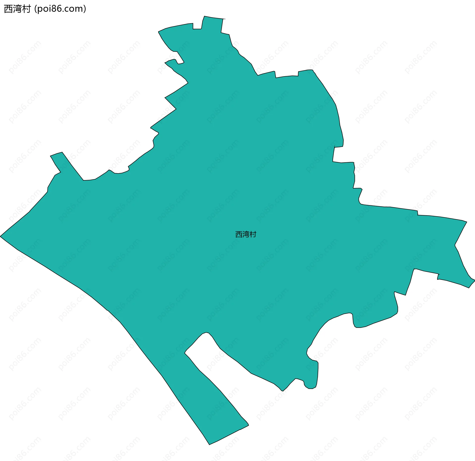 西湾村边界地图