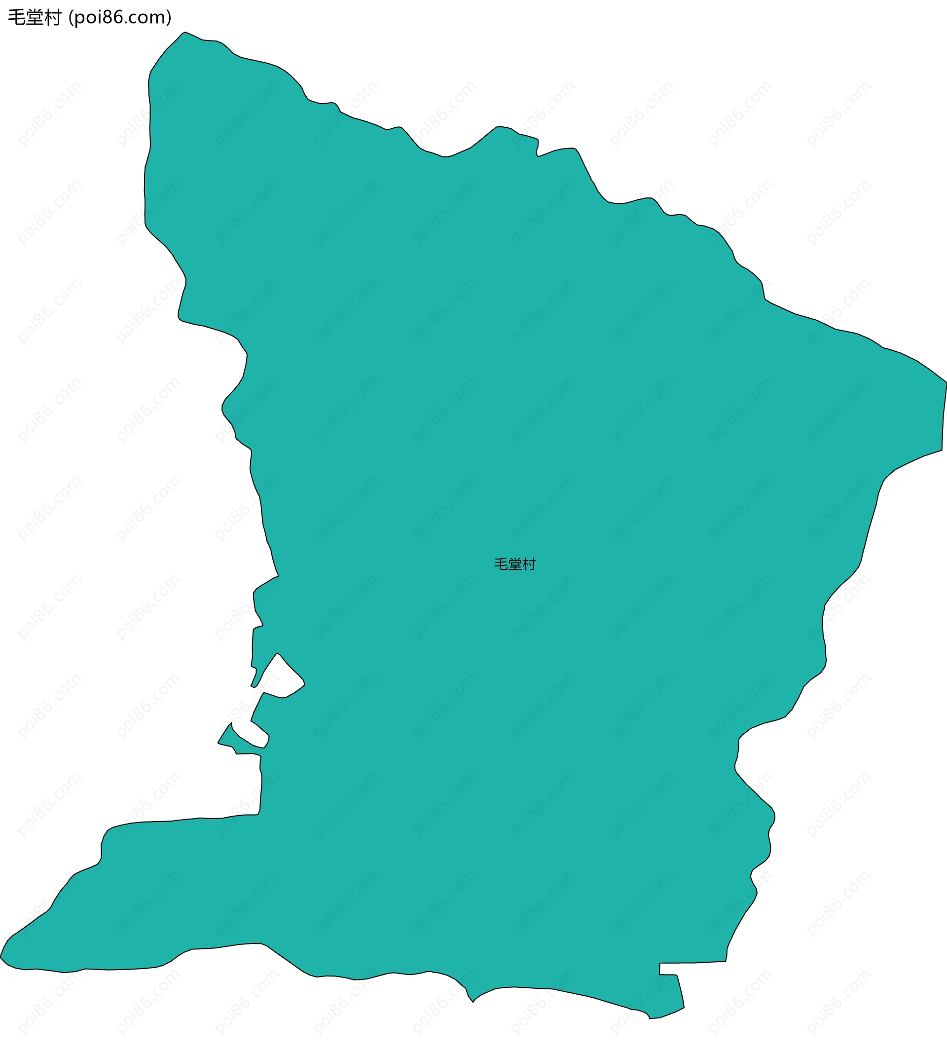 毛堂村边界地图