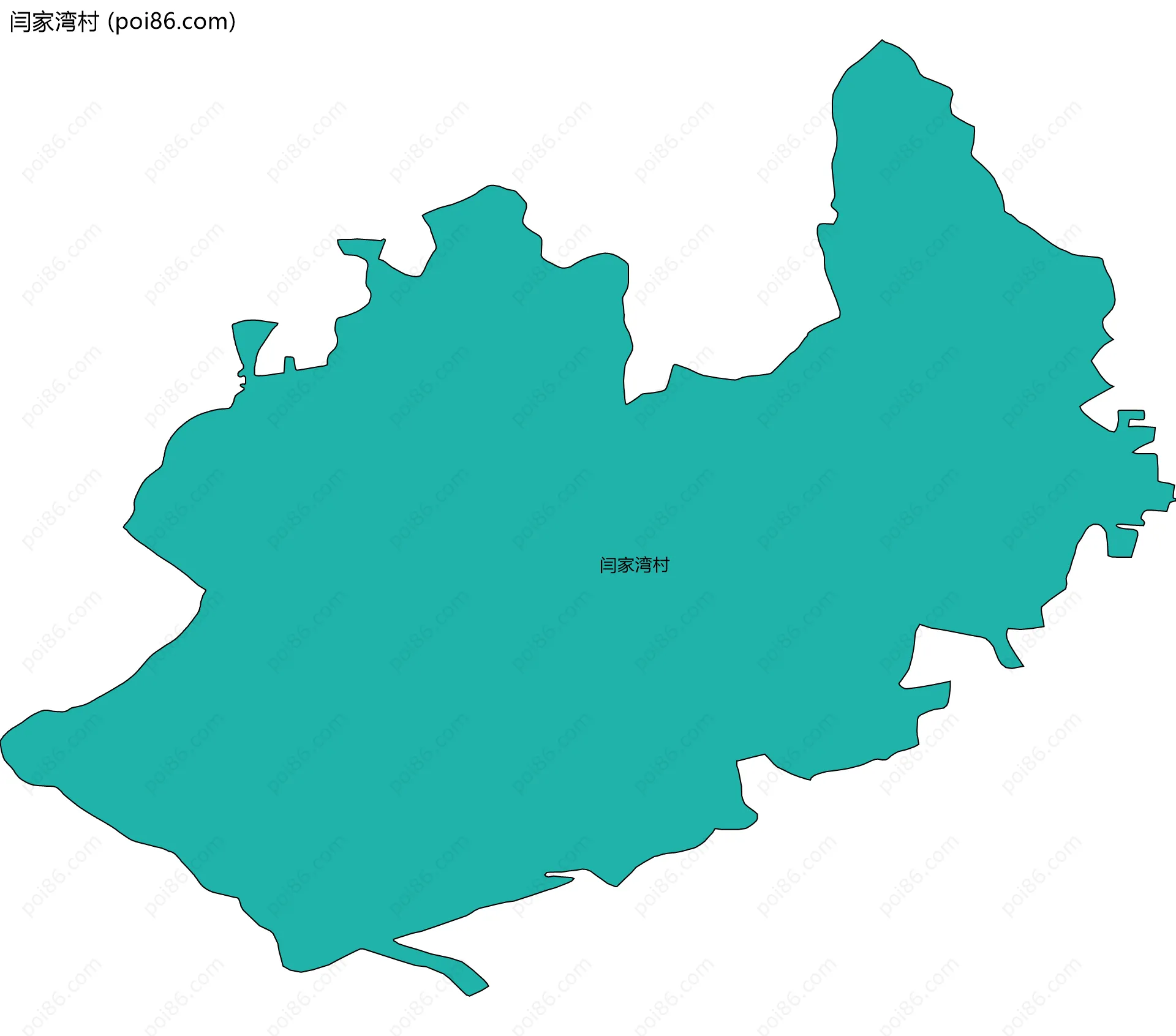 闫家湾村边界地图