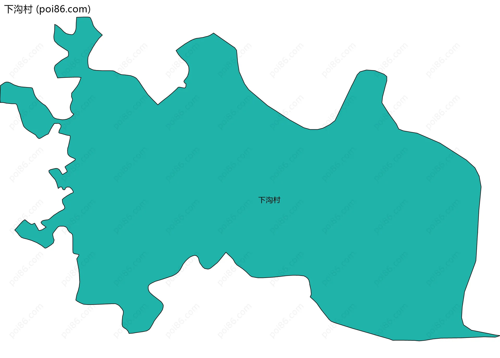 下沟村边界地图