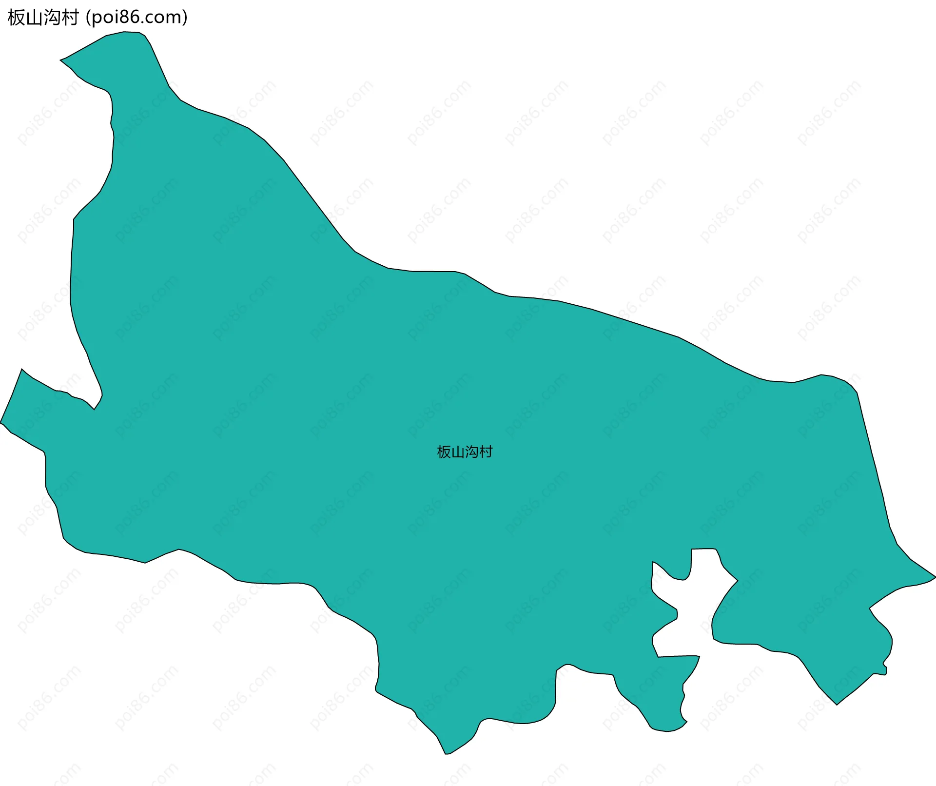 板山沟村边界地图