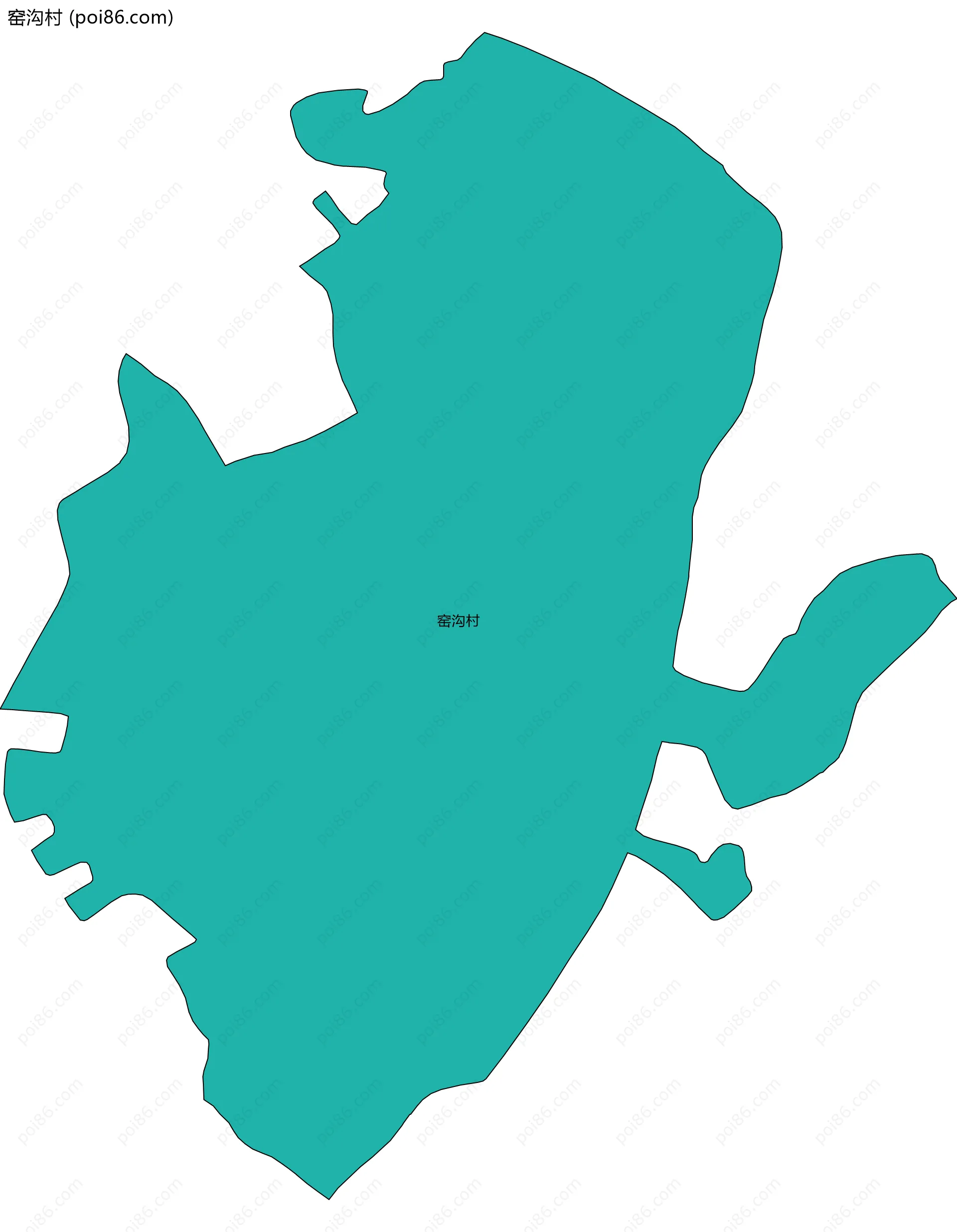 窑沟村边界地图