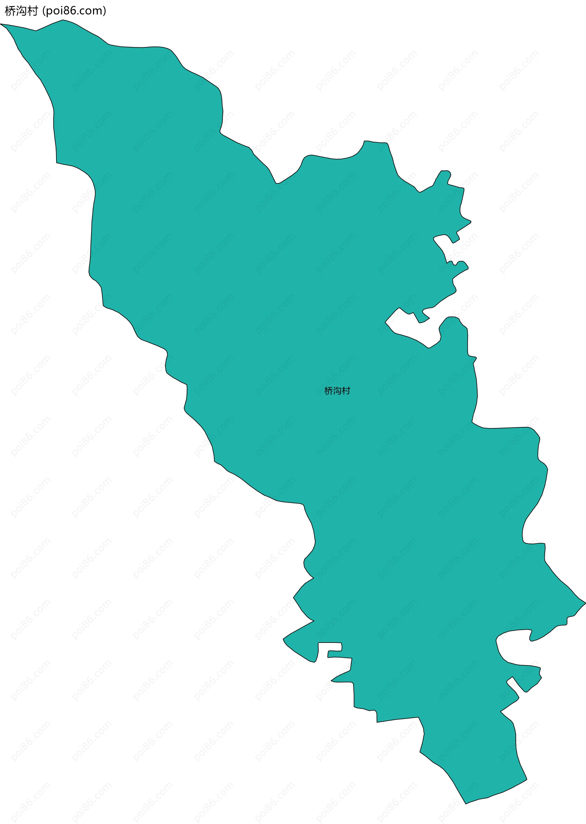 桥沟村边界地图