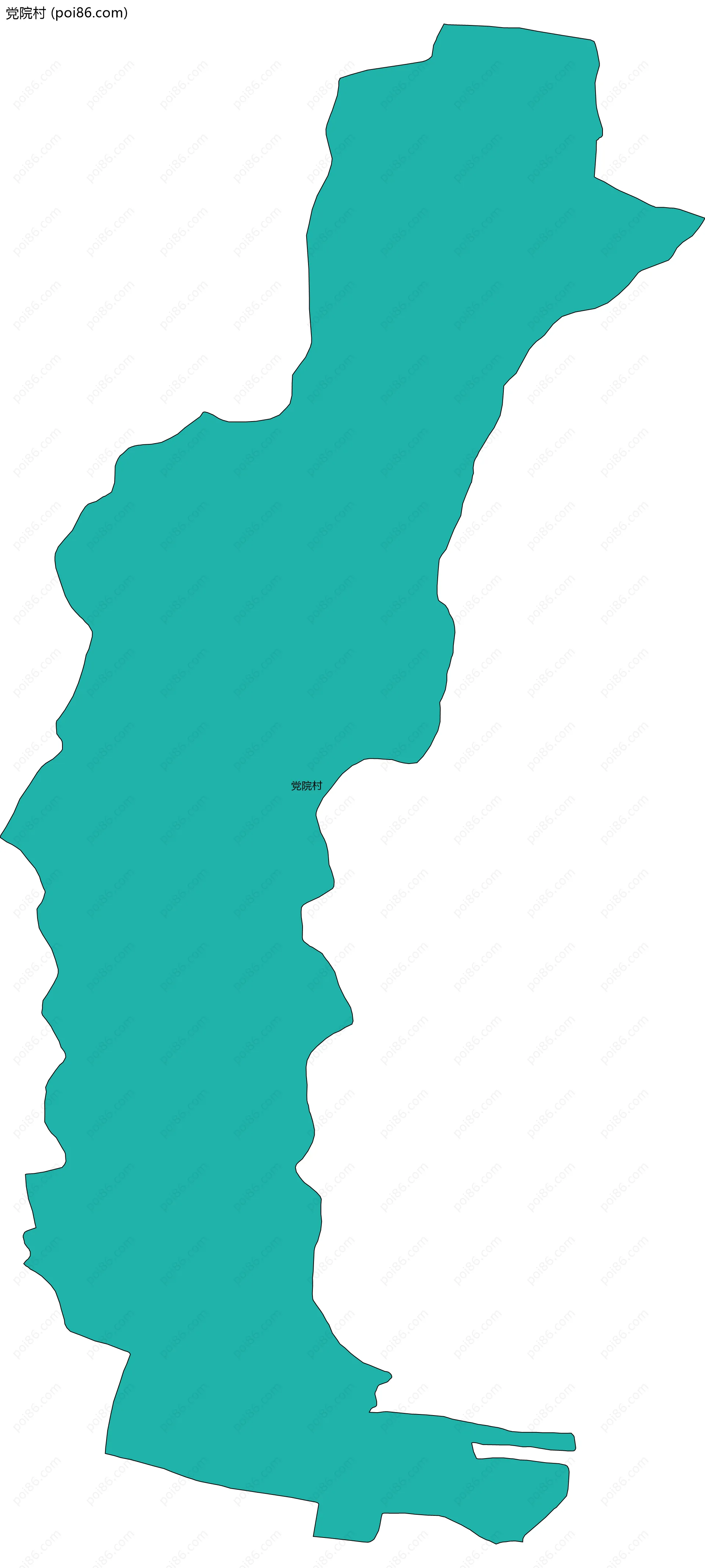 党院村边界地图