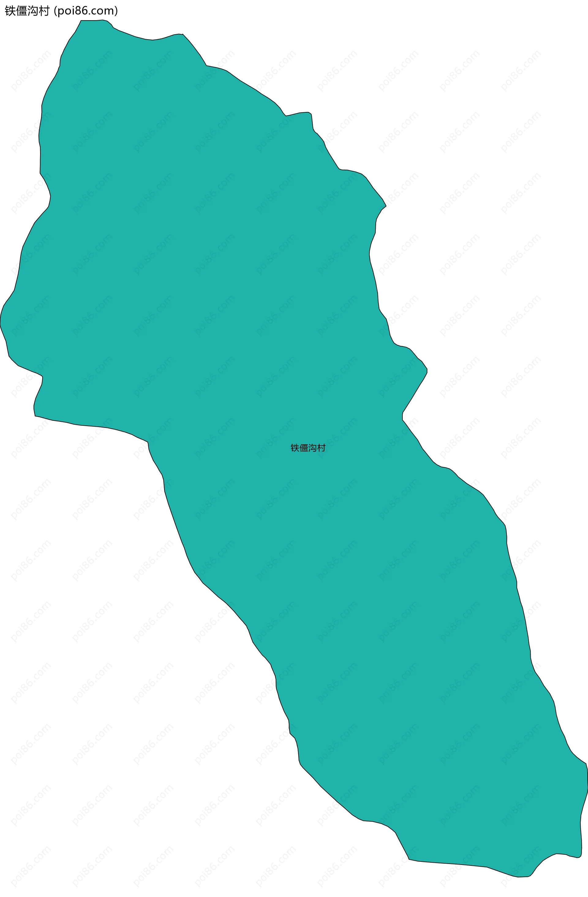 铁僵沟村边界地图