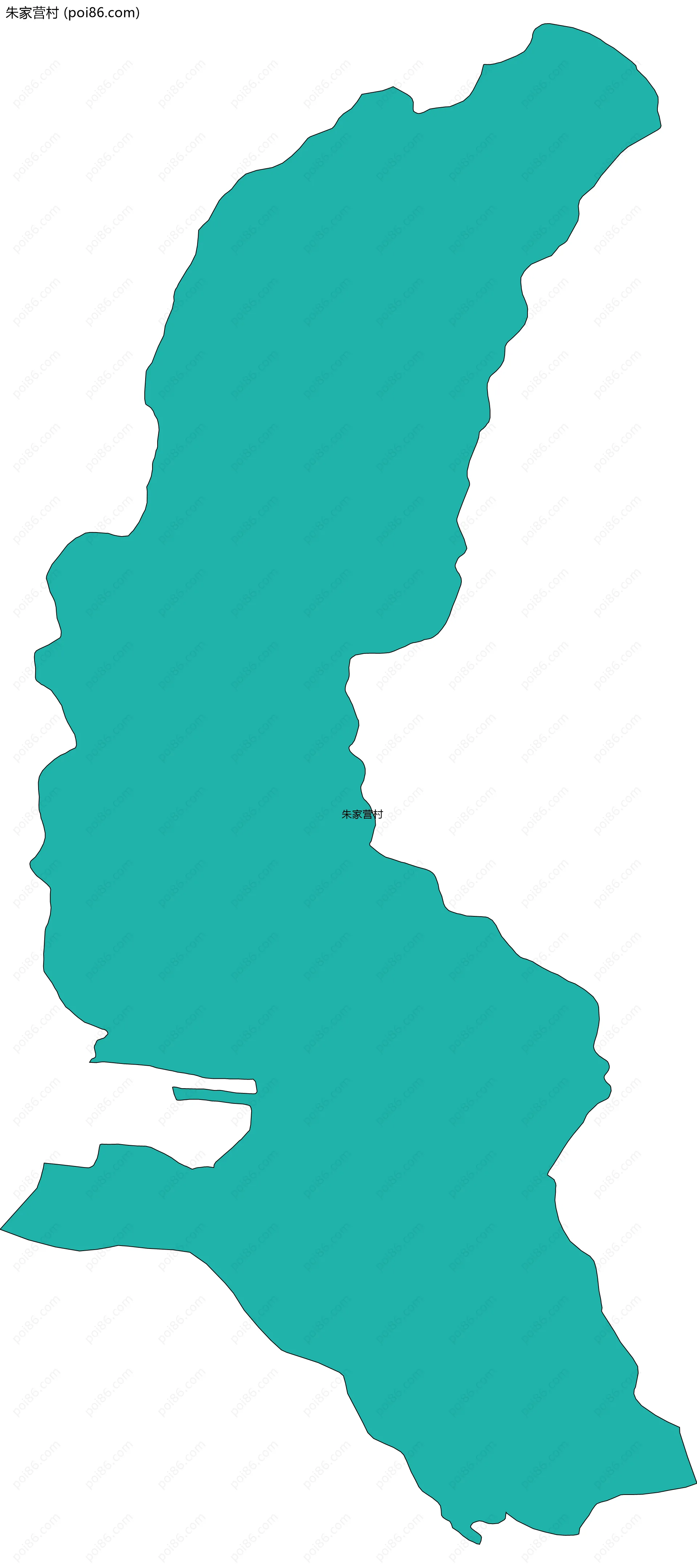 朱家营村边界地图