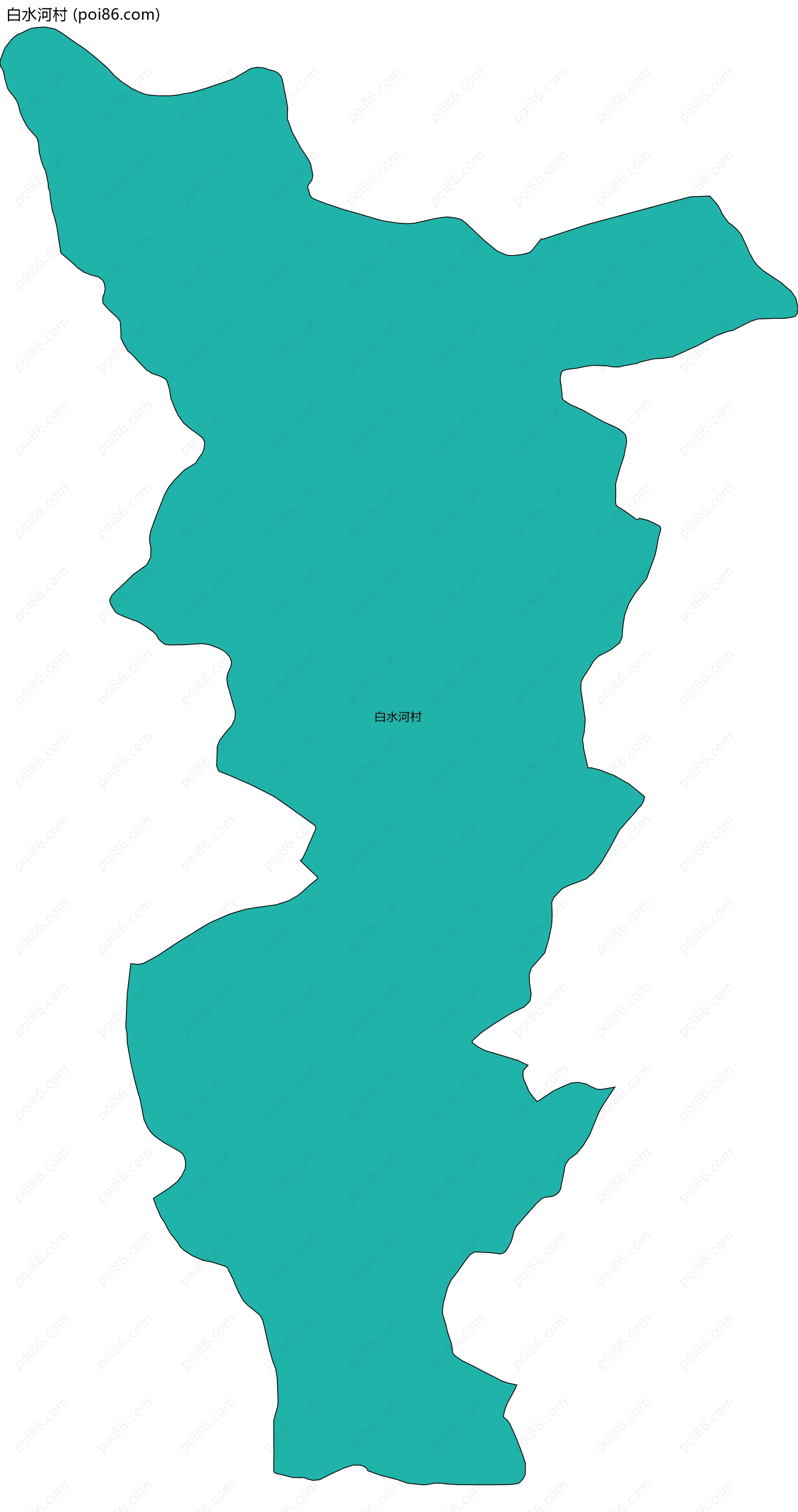 白水河村边界地图