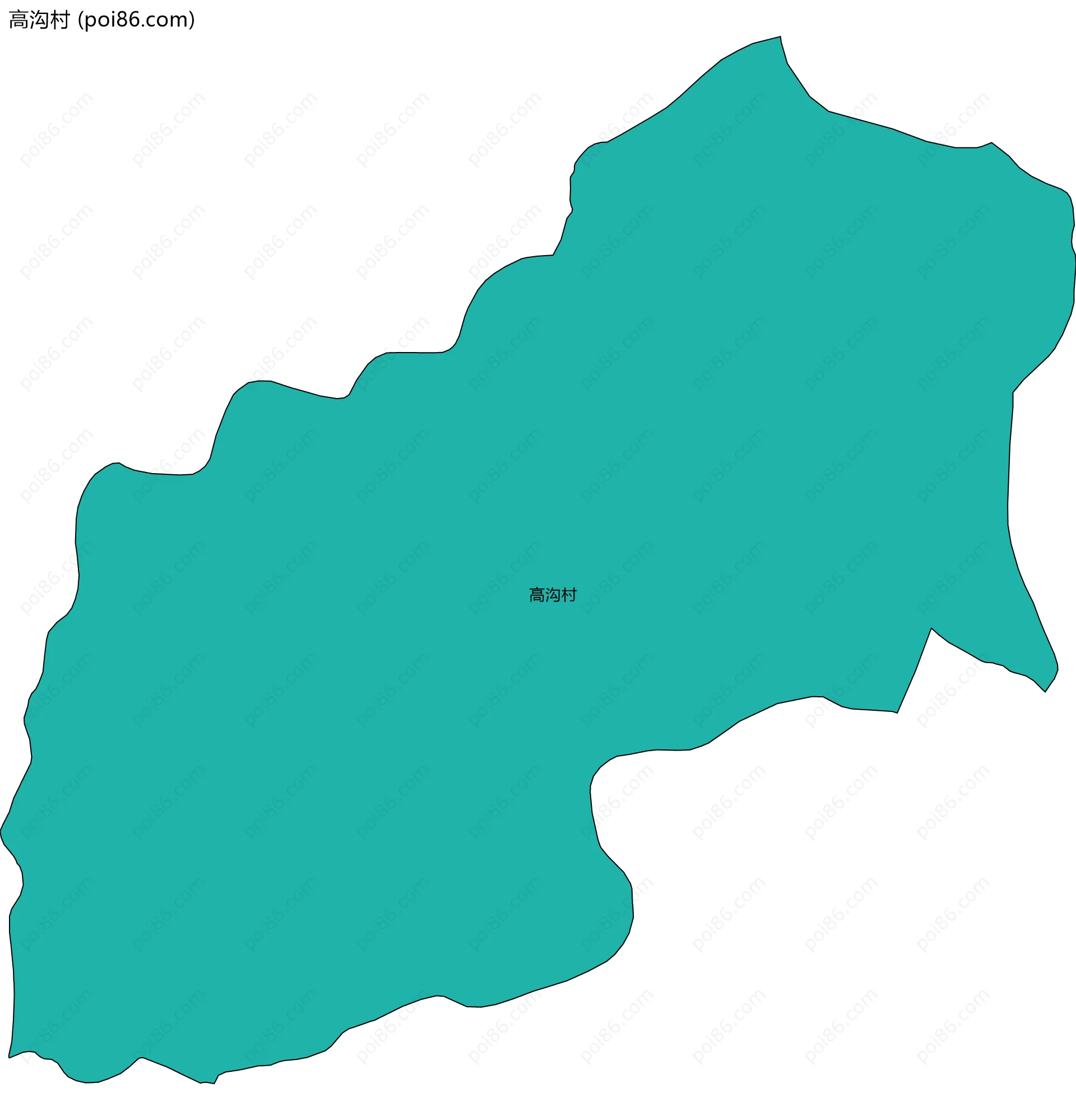 高沟村边界地图