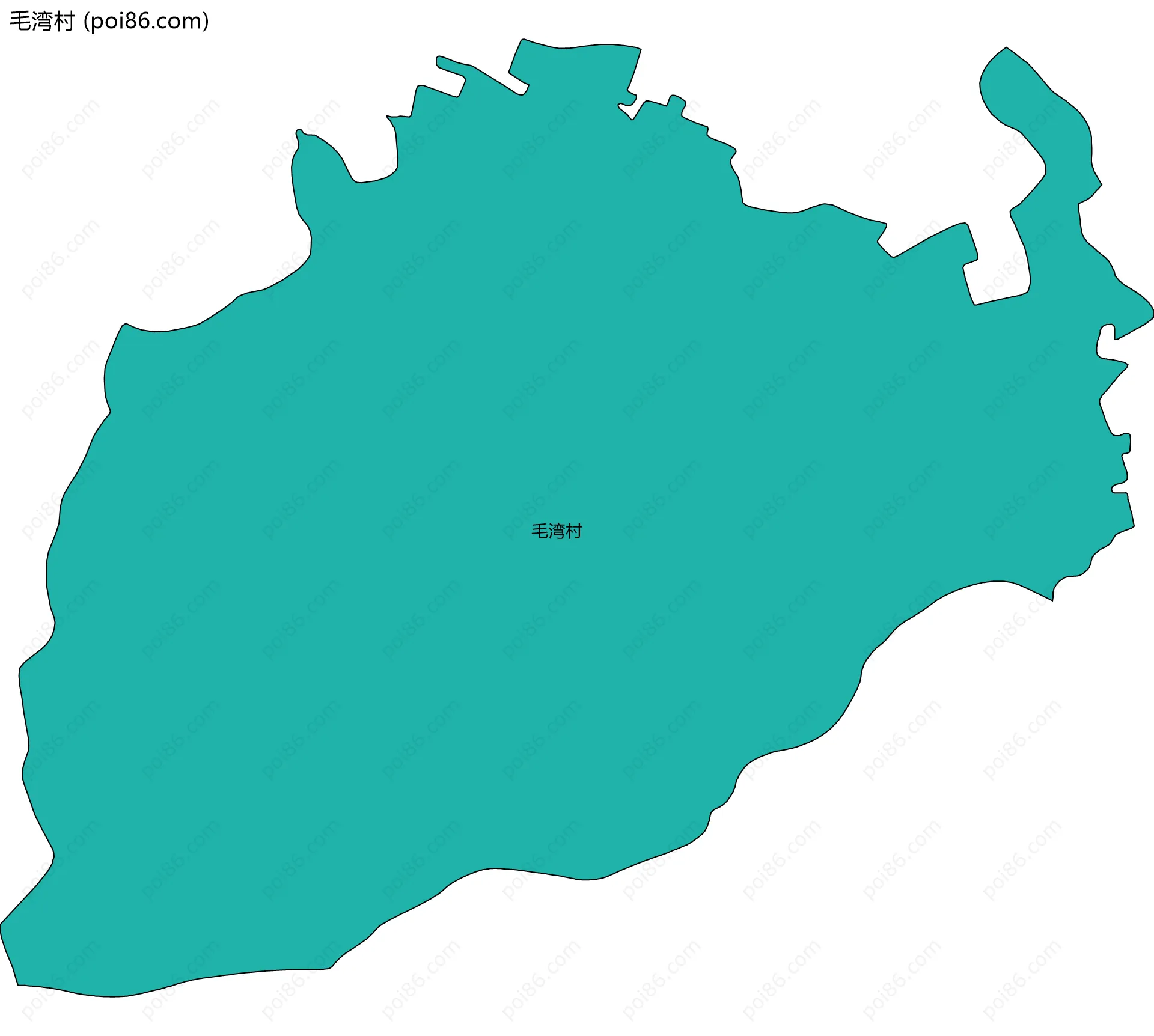 毛湾村边界地图