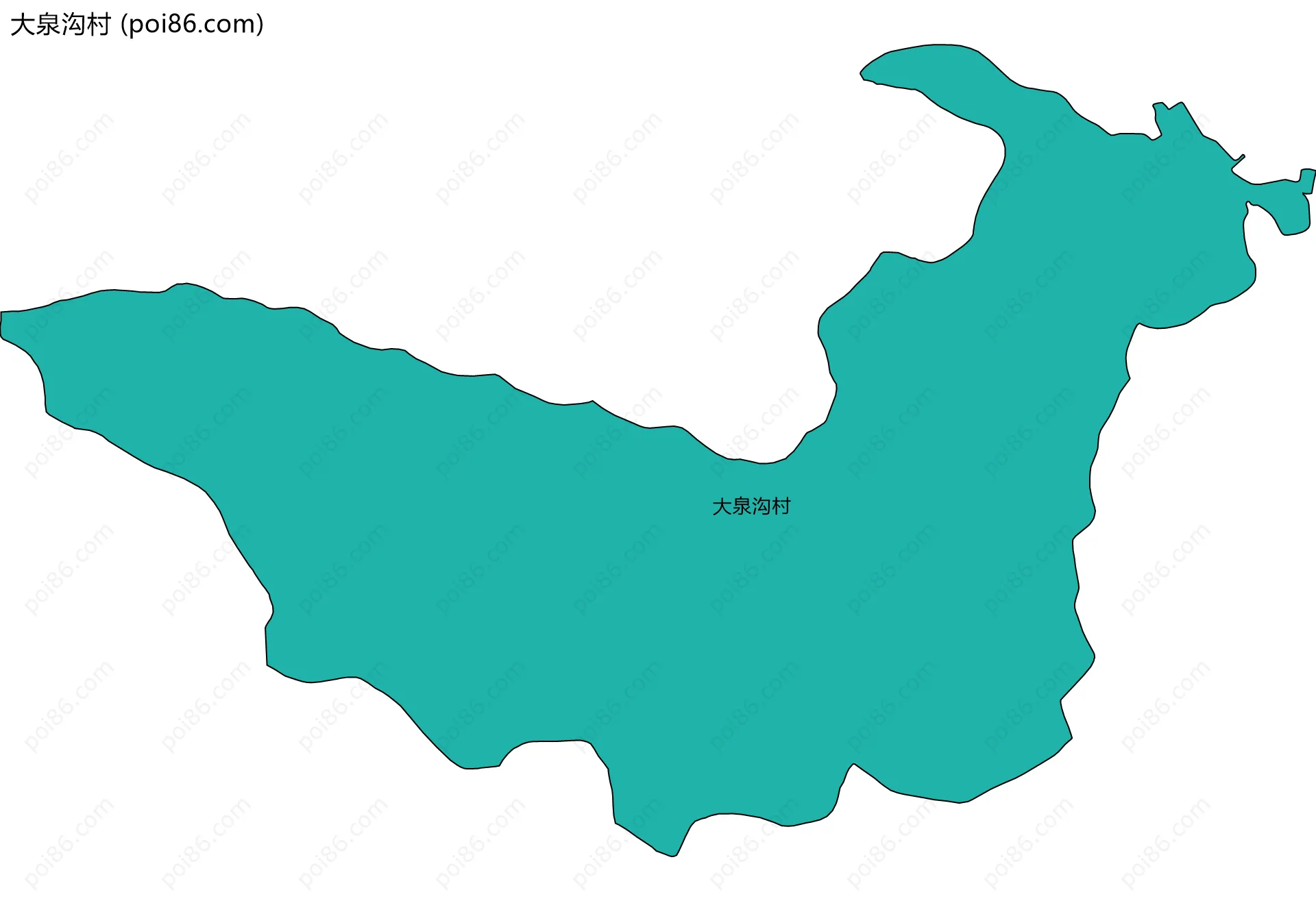 大泉沟村边界地图