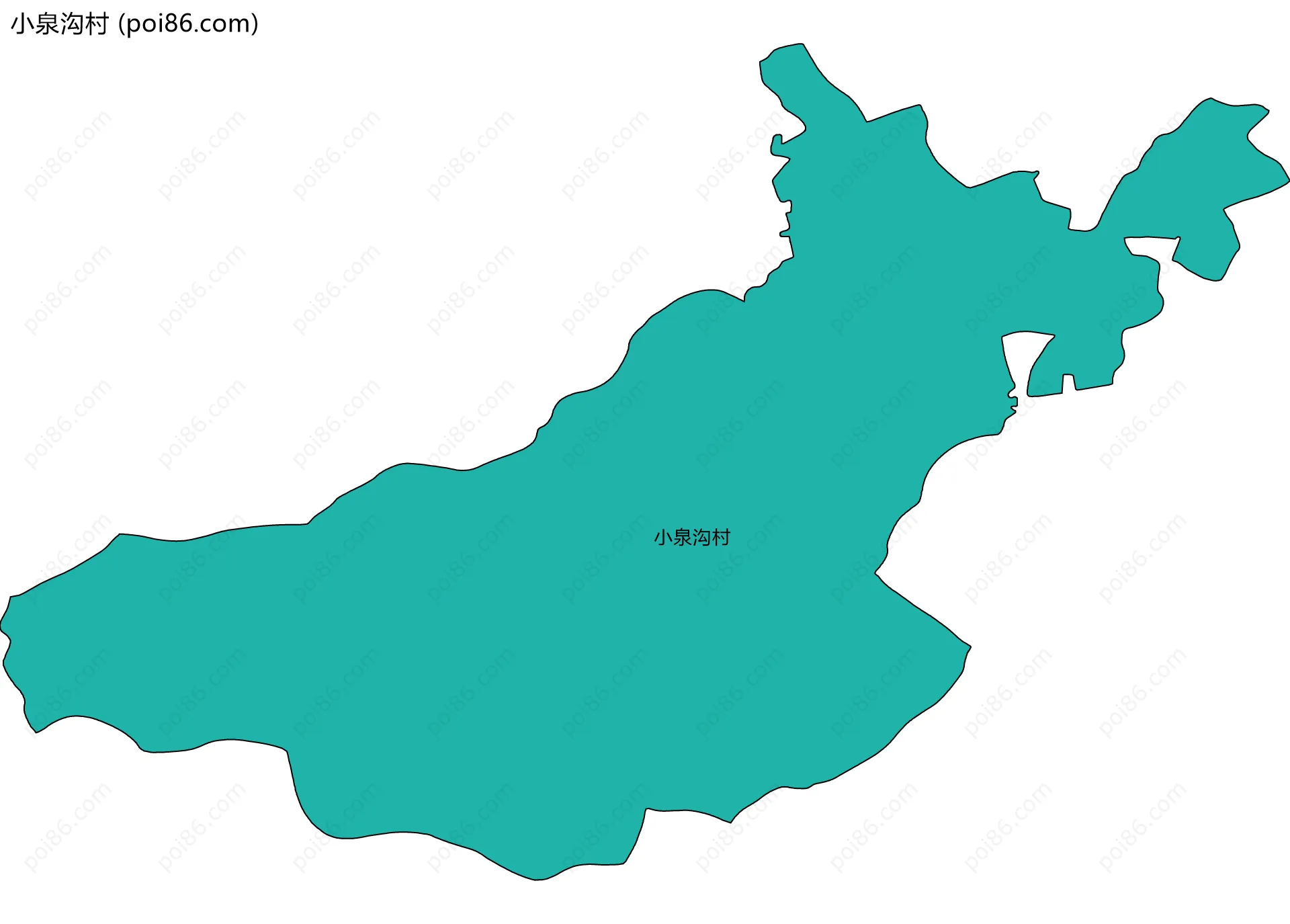 小泉沟村边界地图