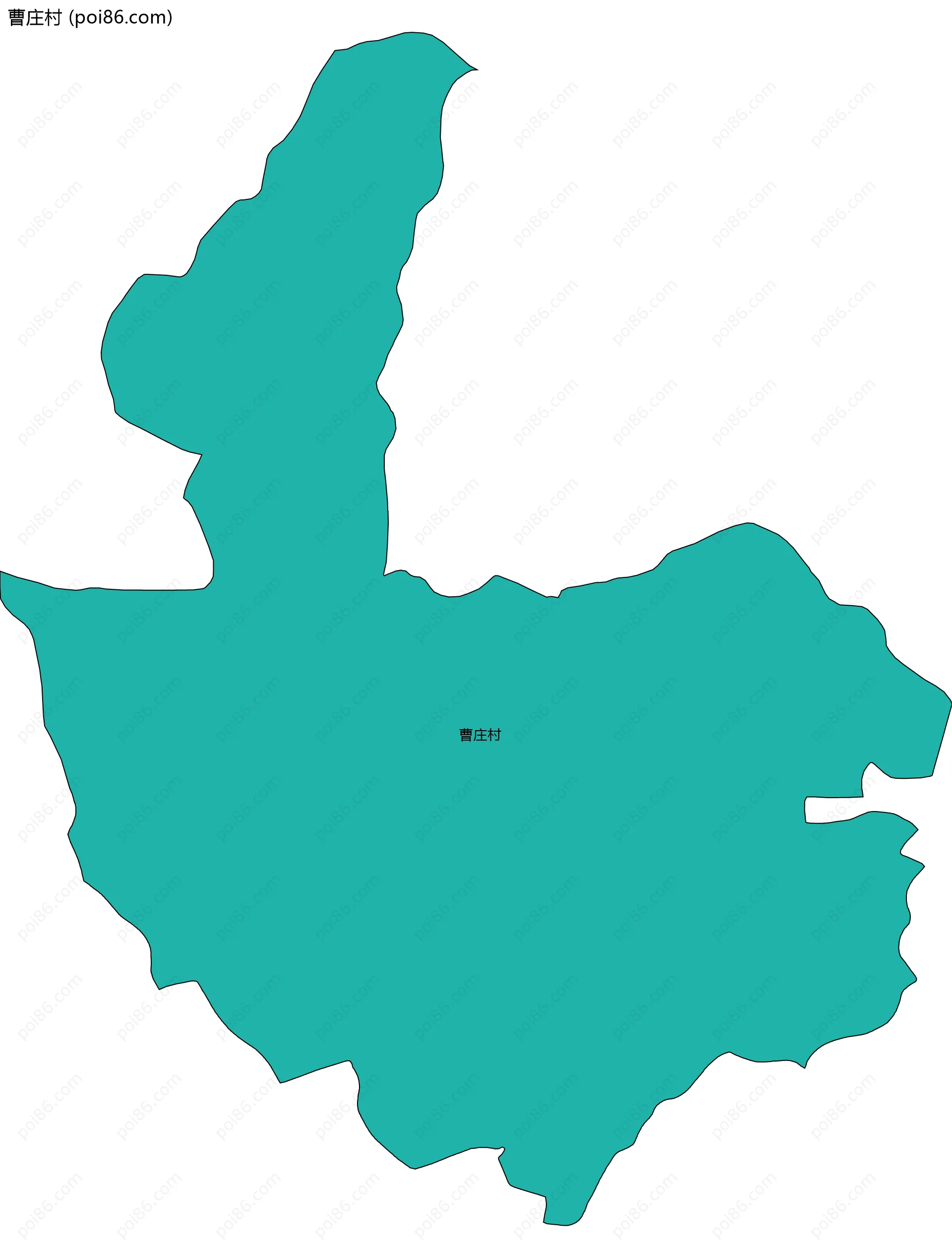 曹庄村边界地图