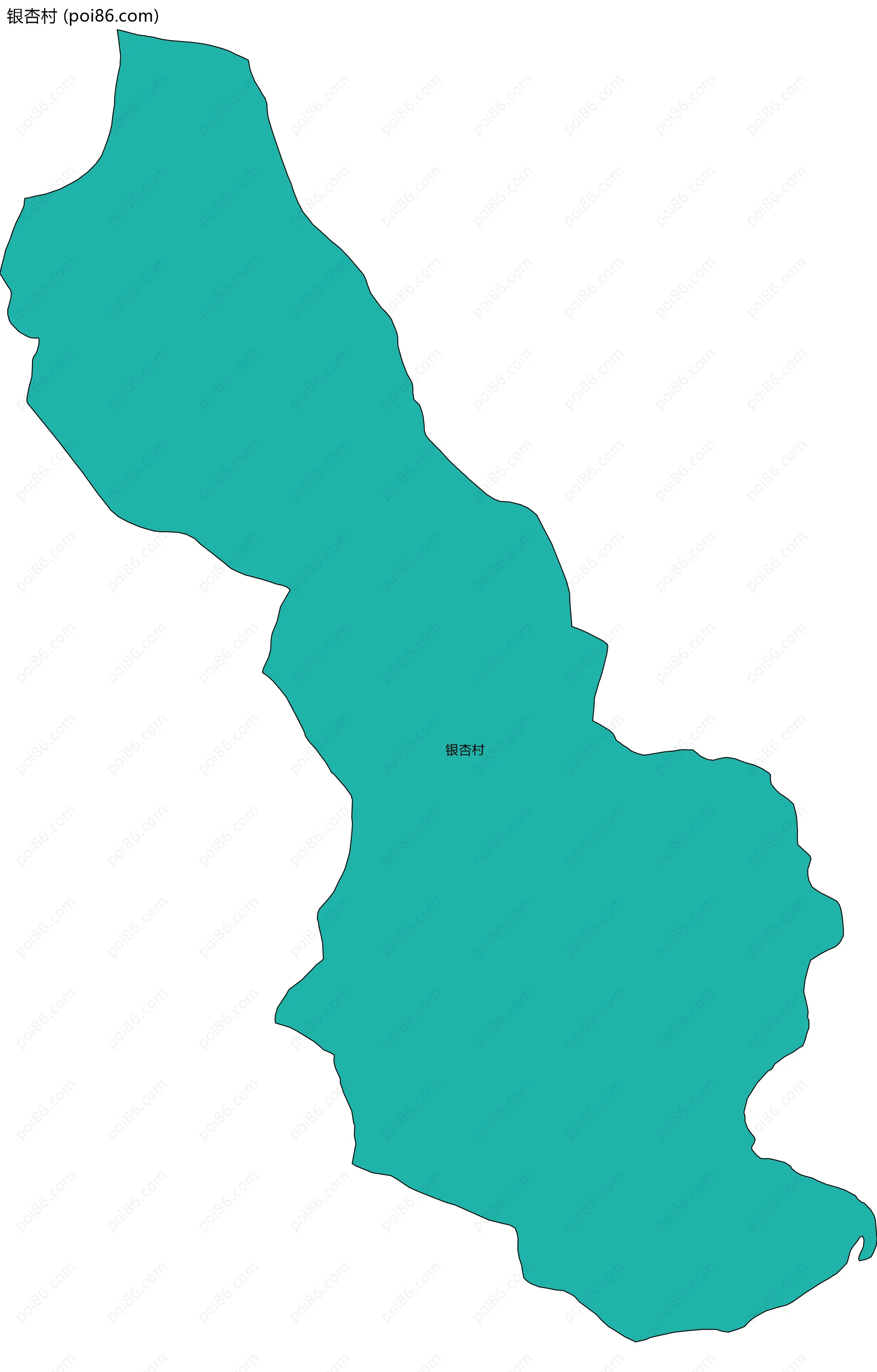 银杏村边界地图