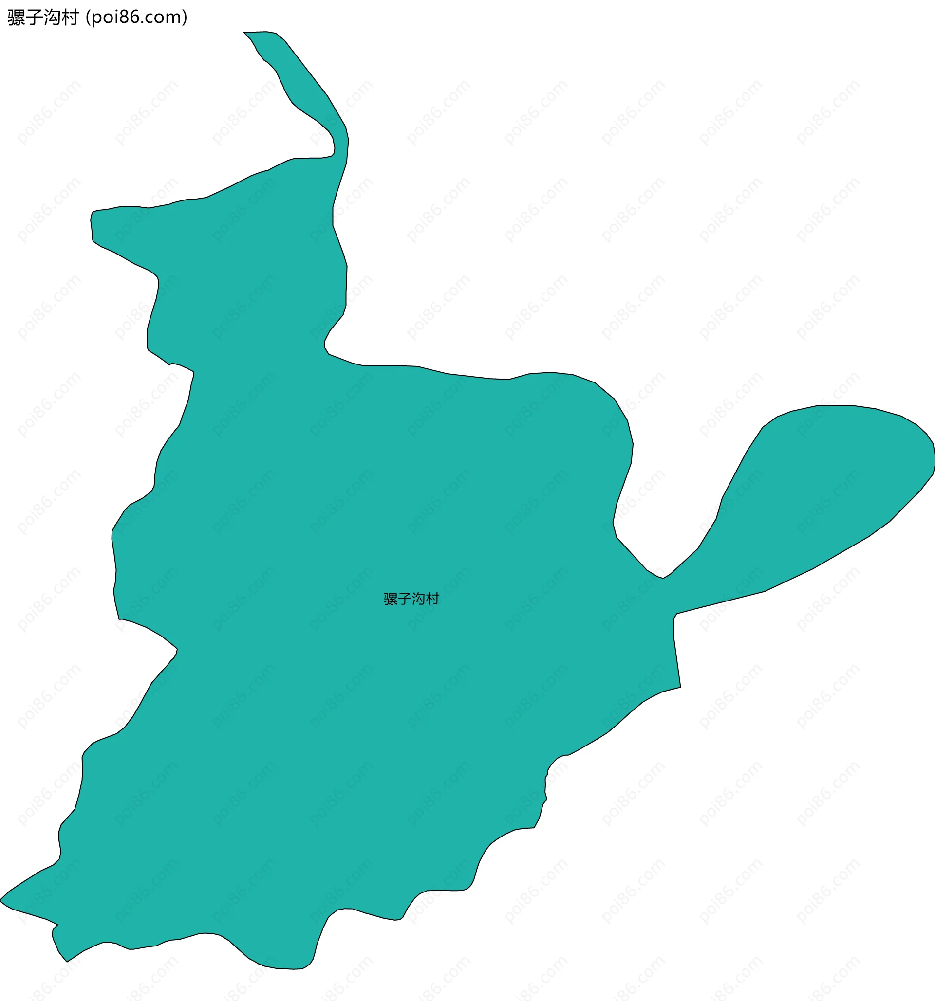 骡子沟村边界地图