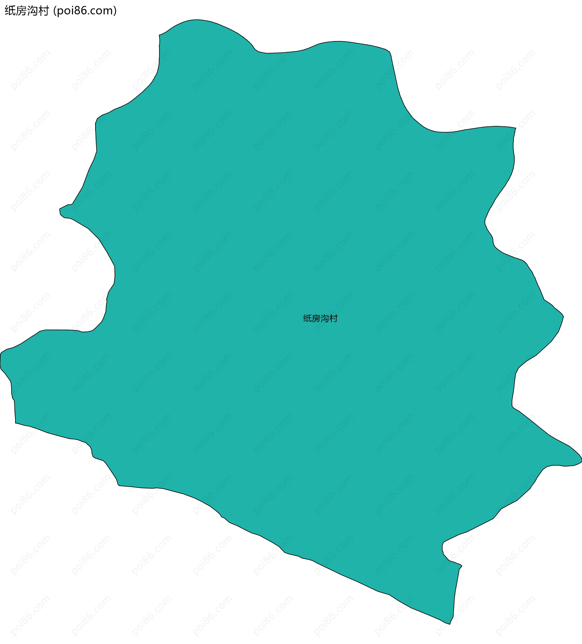 纸房沟村边界地图