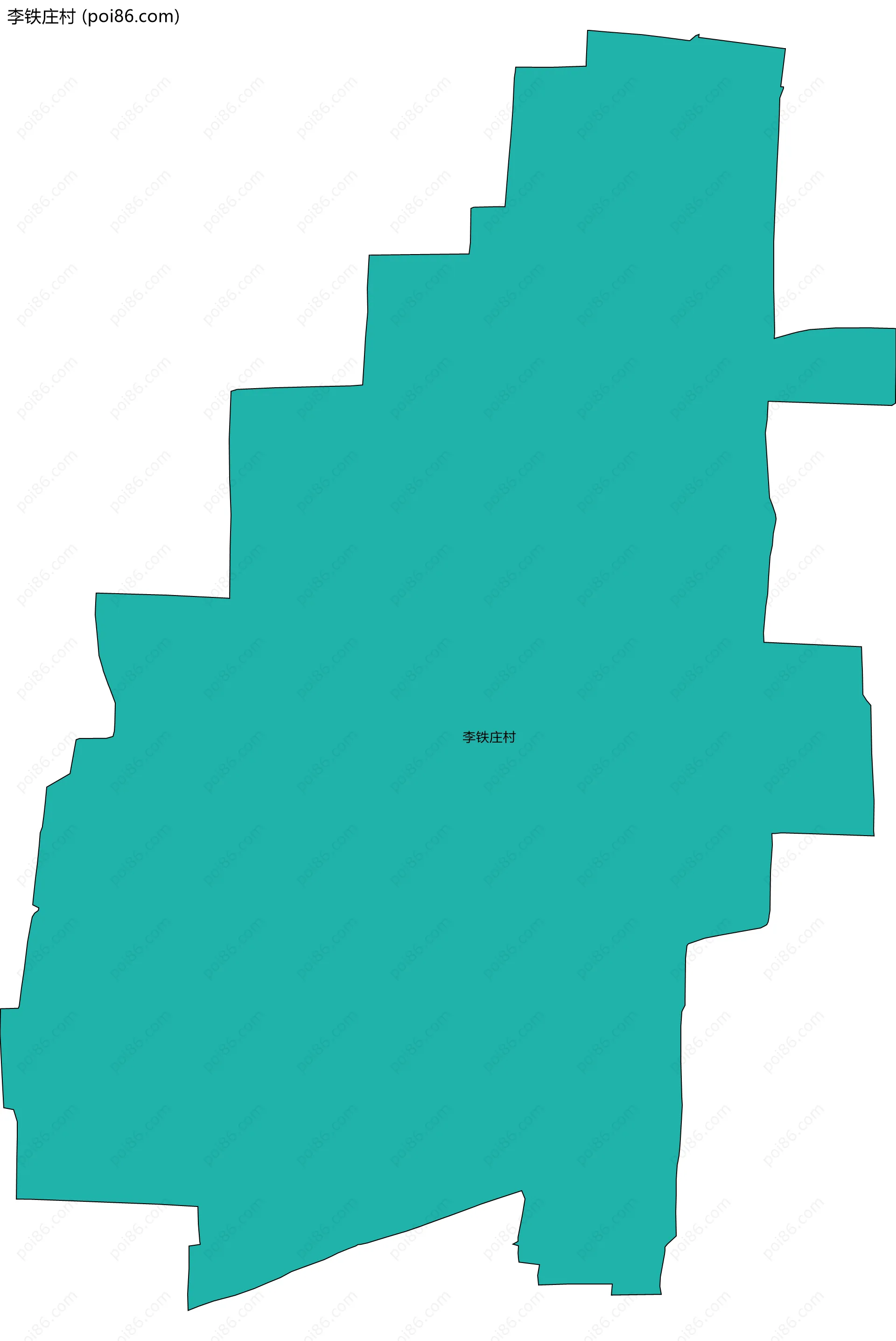 李铁庄村边界地图