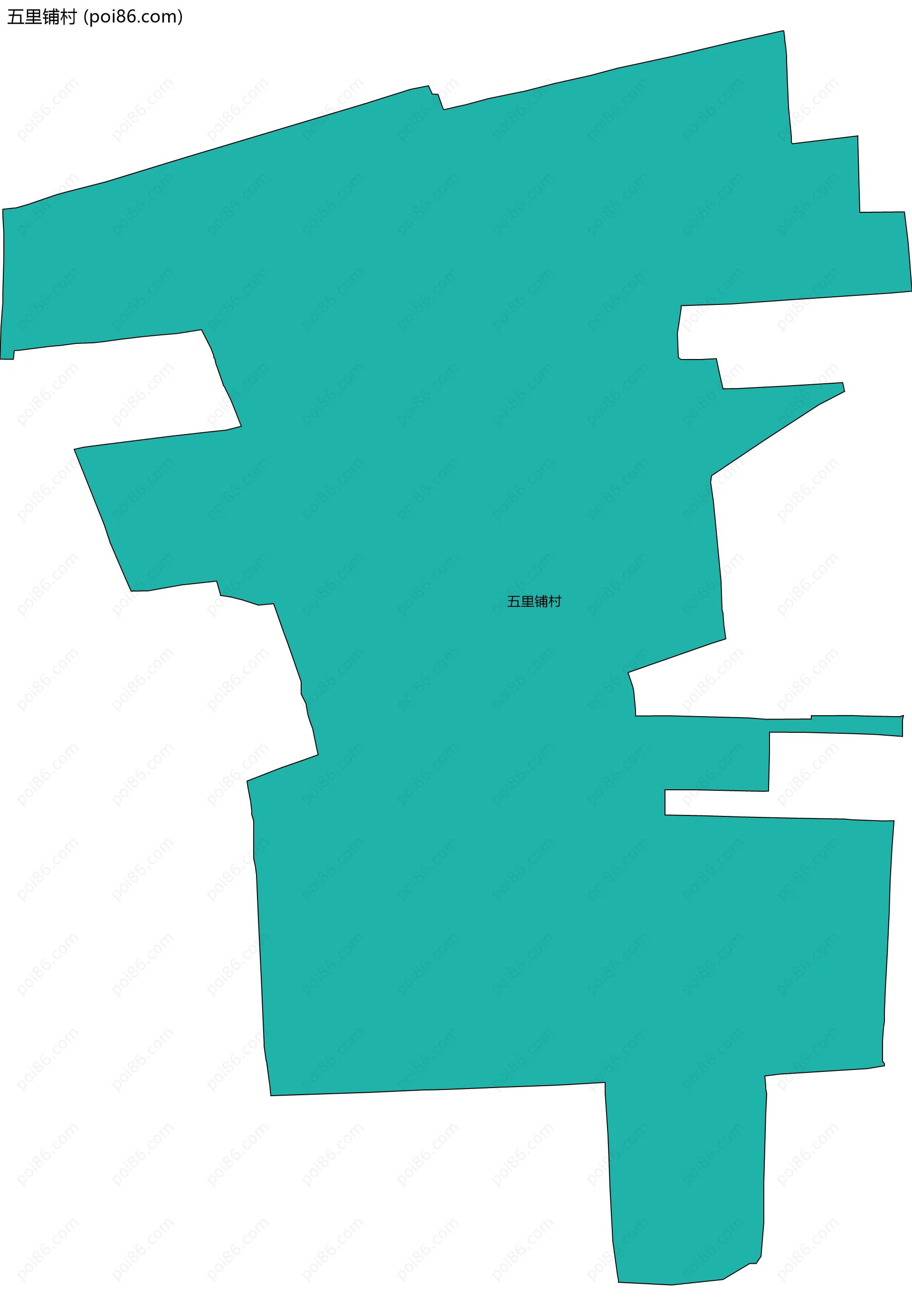 五里铺村边界地图