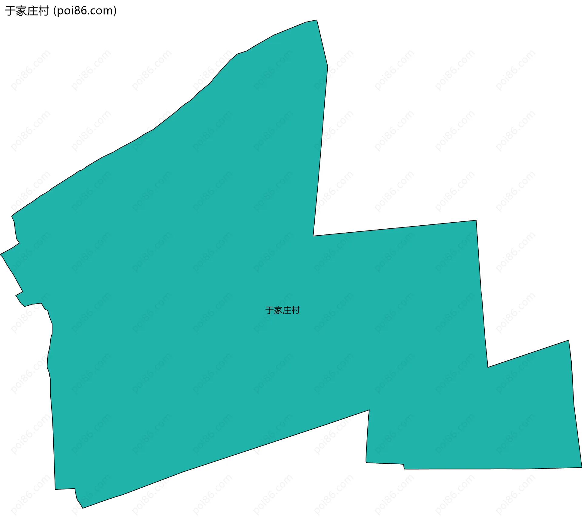 于家庄村边界地图