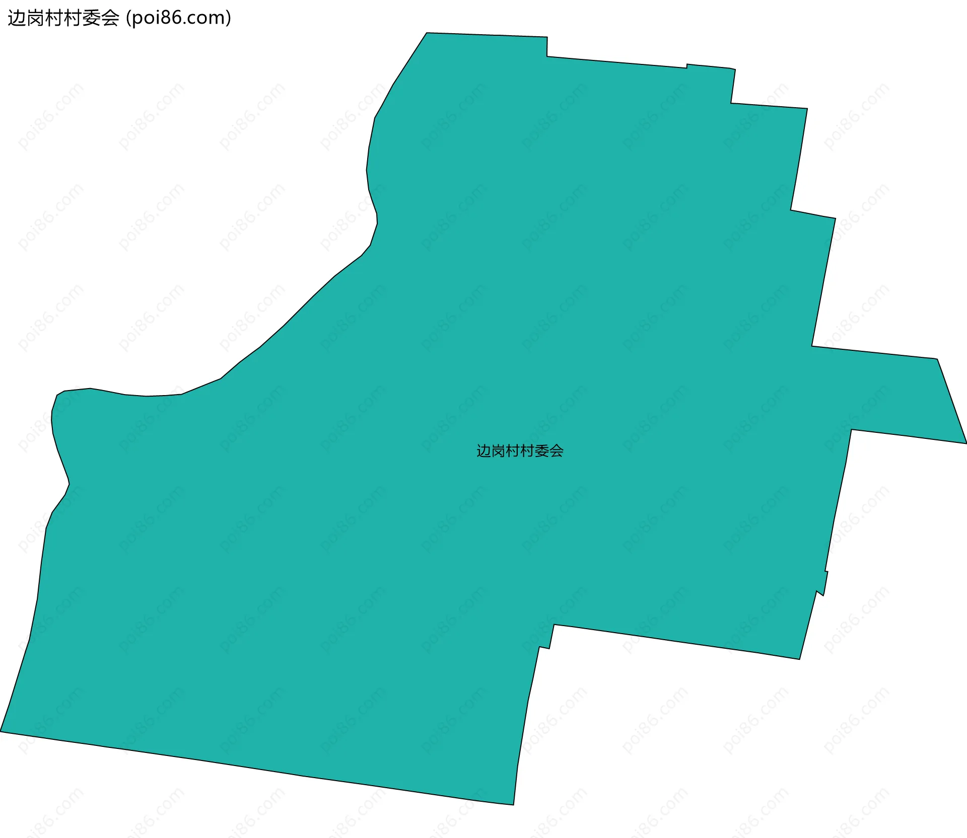 边岗村村委会边界地图
