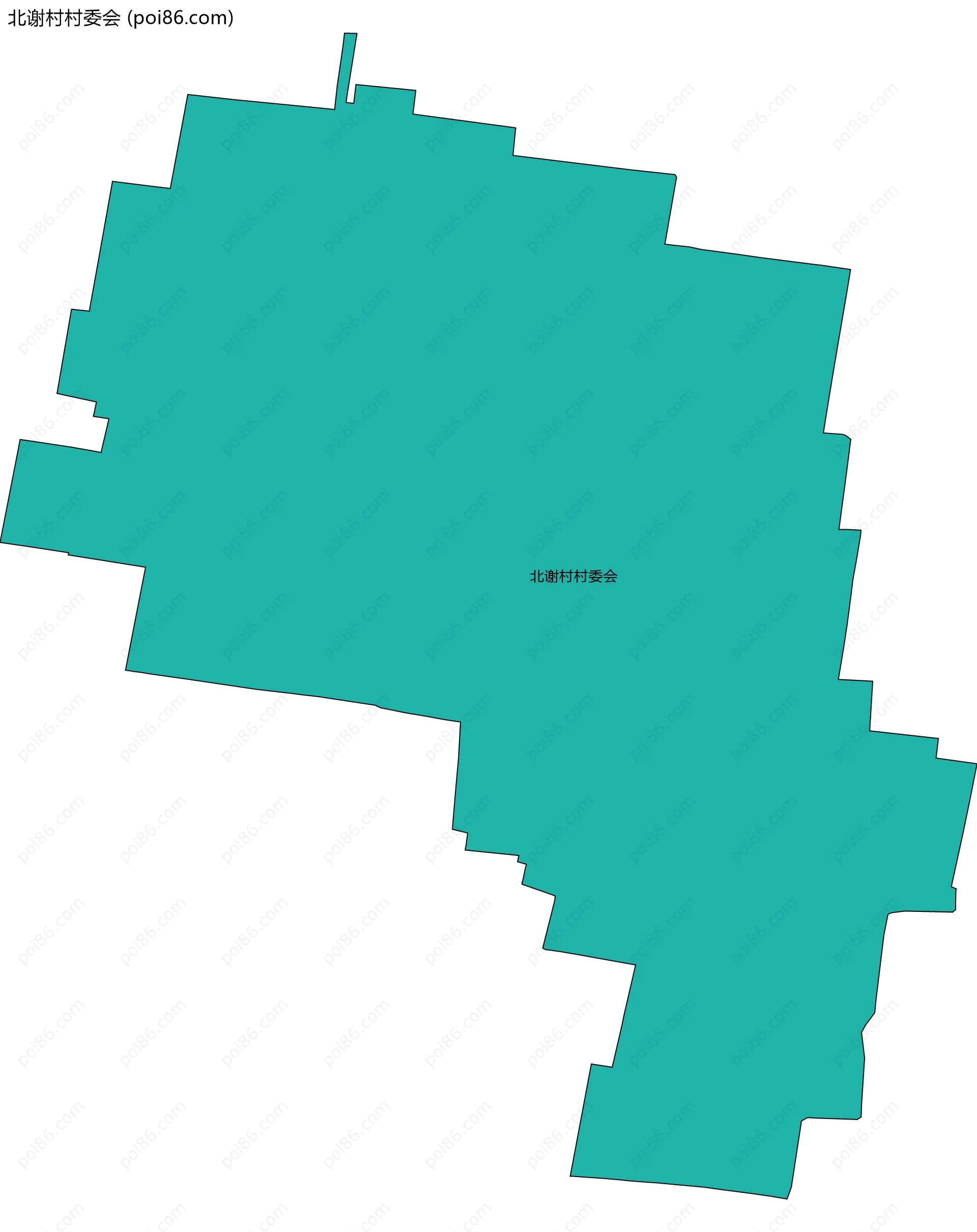 北谢村村委会边界地图
