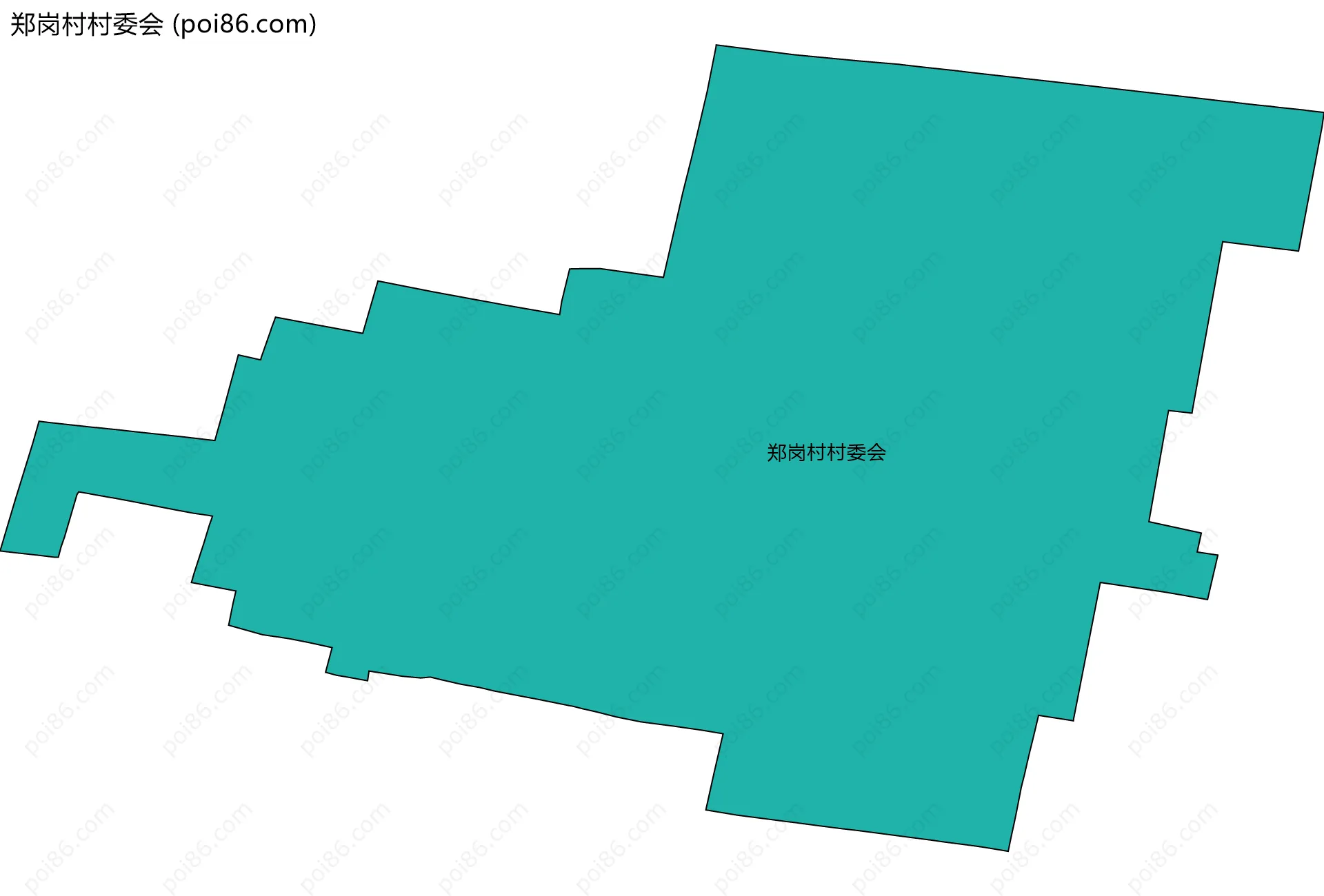 郑岗村村委会边界地图