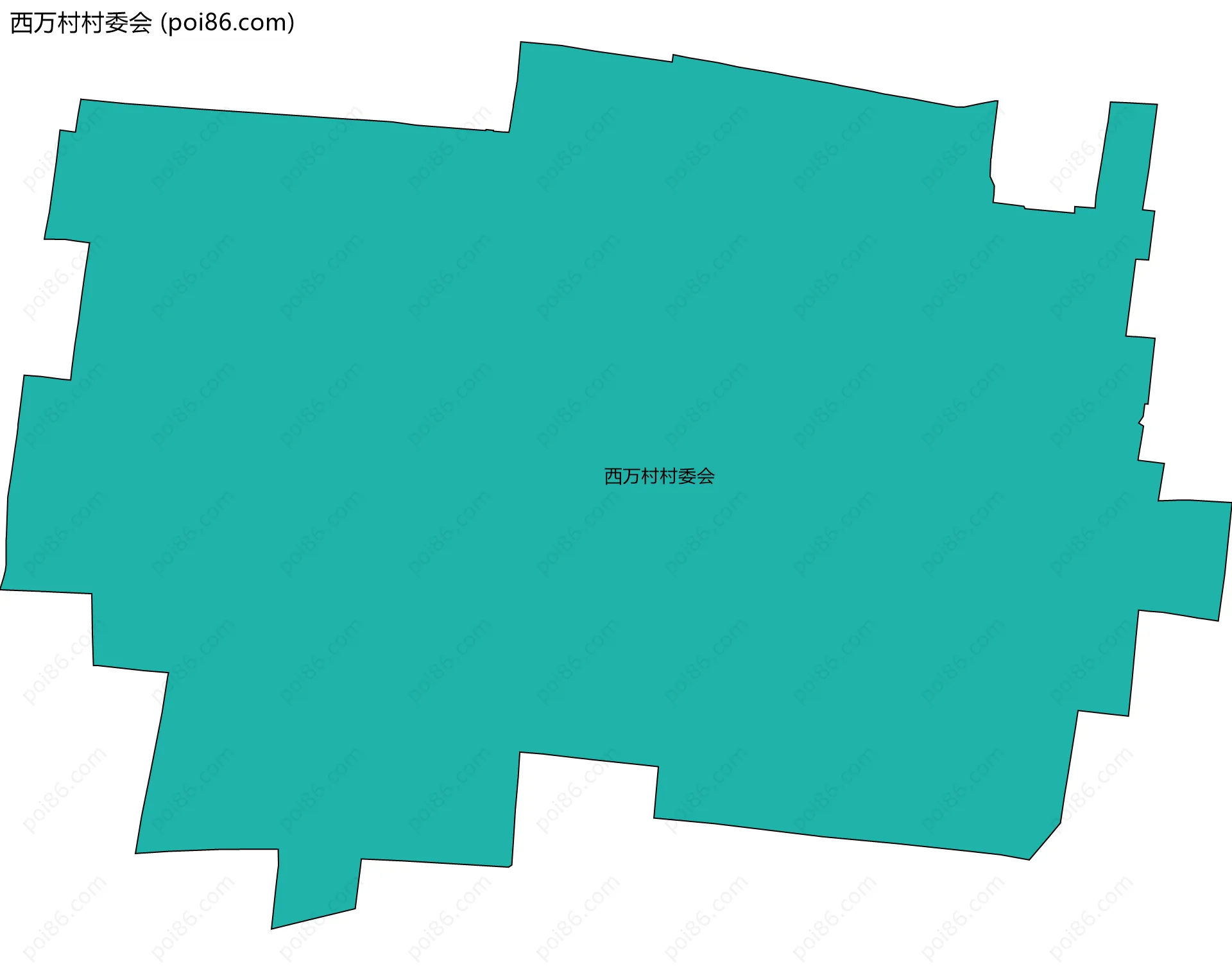 西万村村委会边界地图