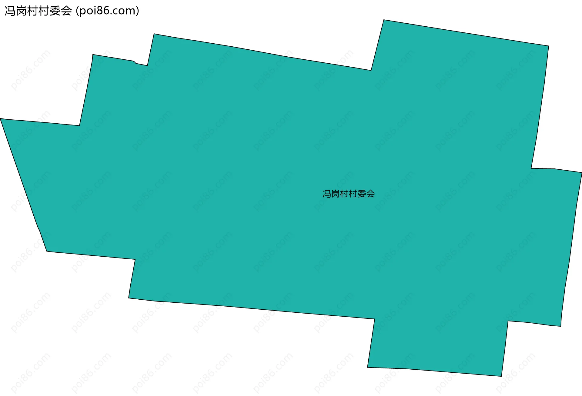 冯岗村村委会边界地图