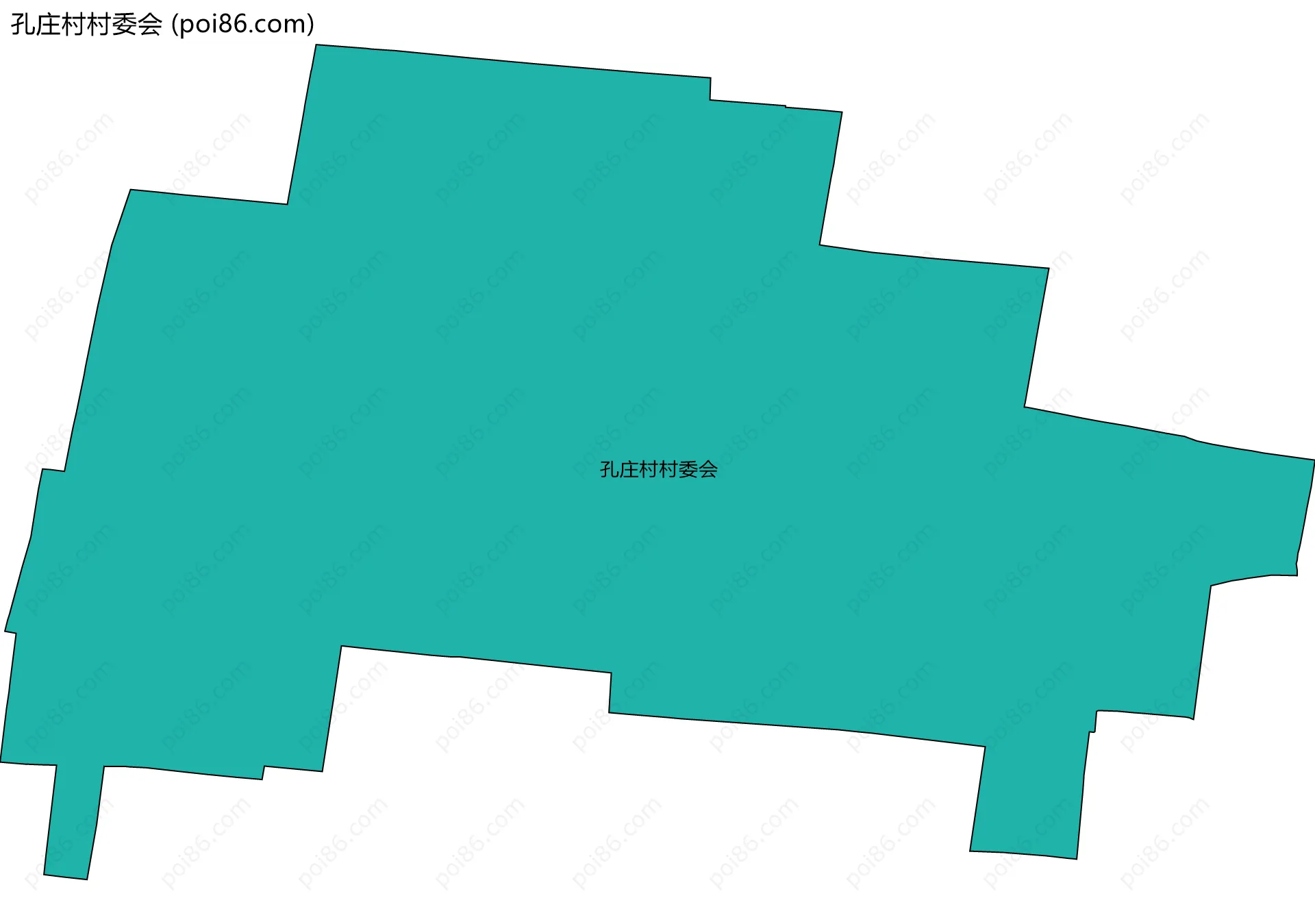 孔庄村村委会边界地图