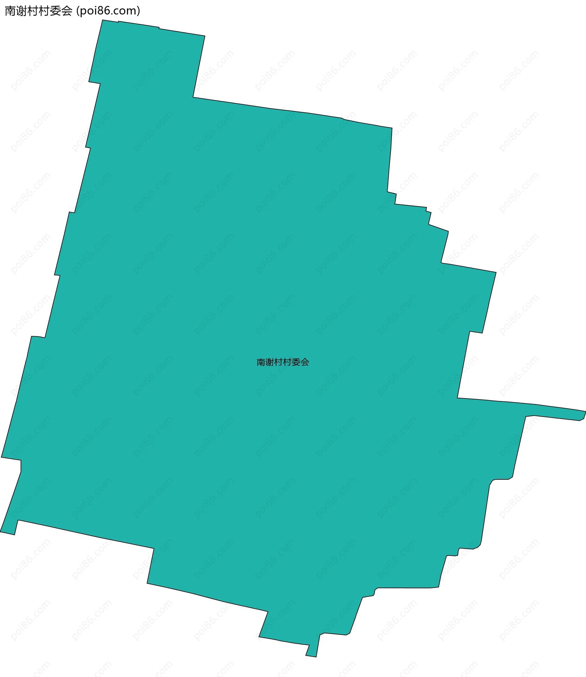 南谢村村委会边界地图