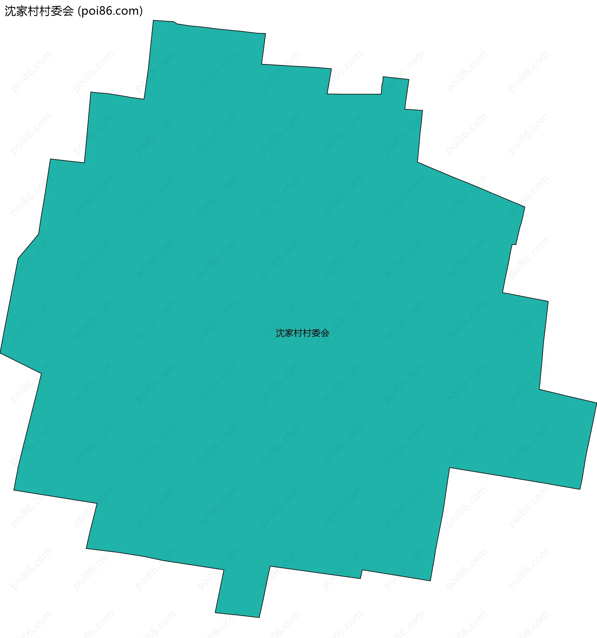 沈家村村委会边界地图