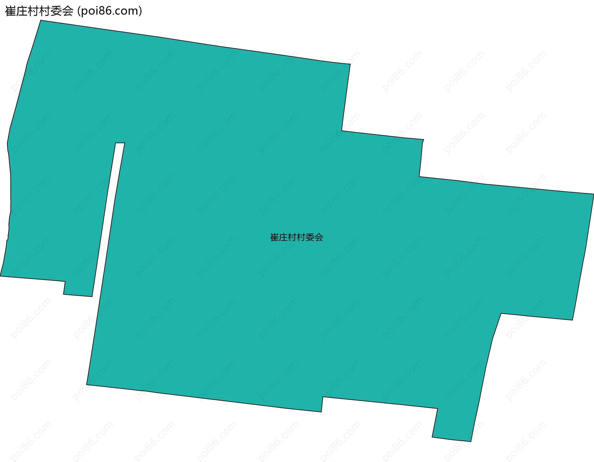 崔庄村村委会边界地图