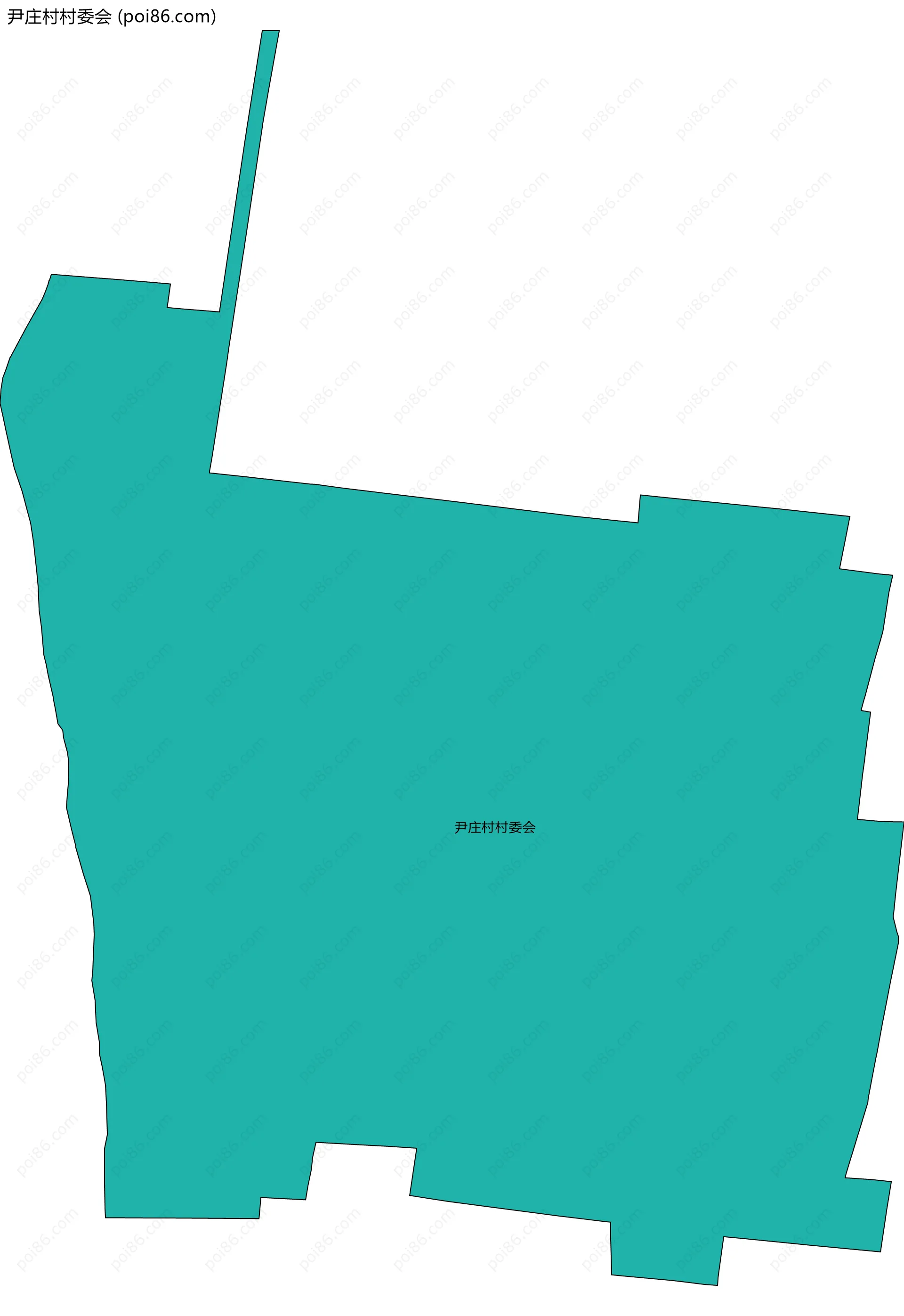 尹庄村村委会边界地图