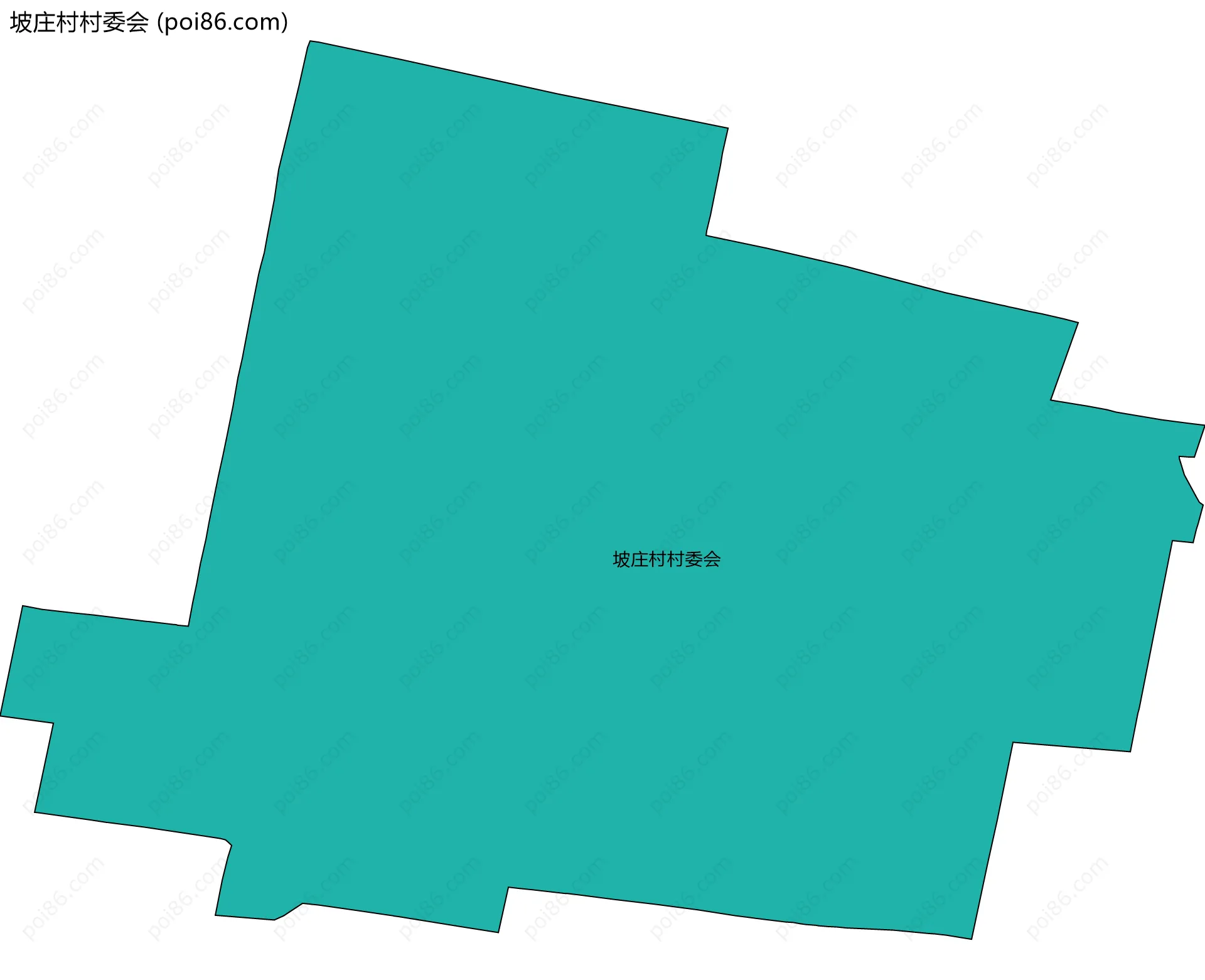 坡庄村村委会边界地图