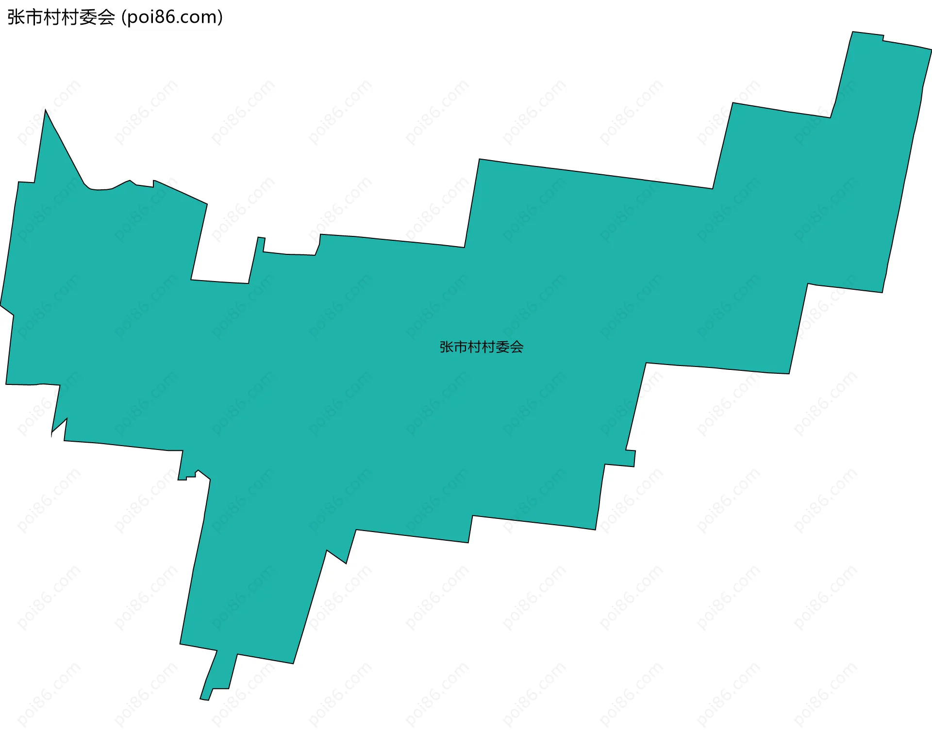 张市村村委会边界地图